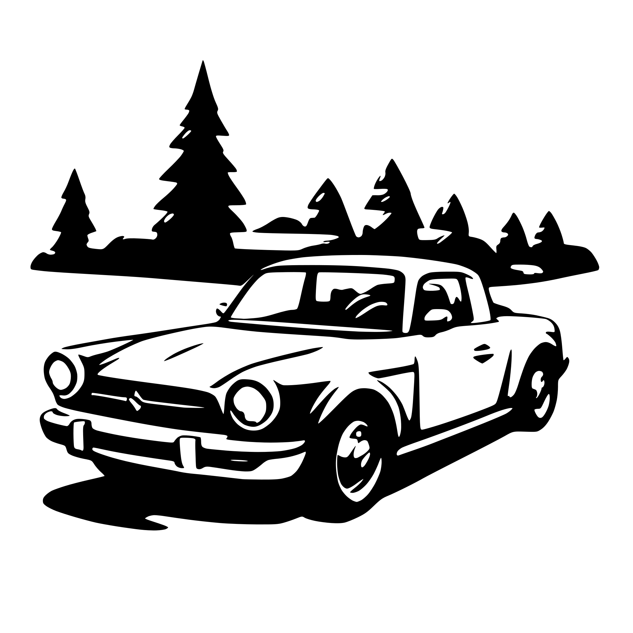 AI-generated SVG of a car