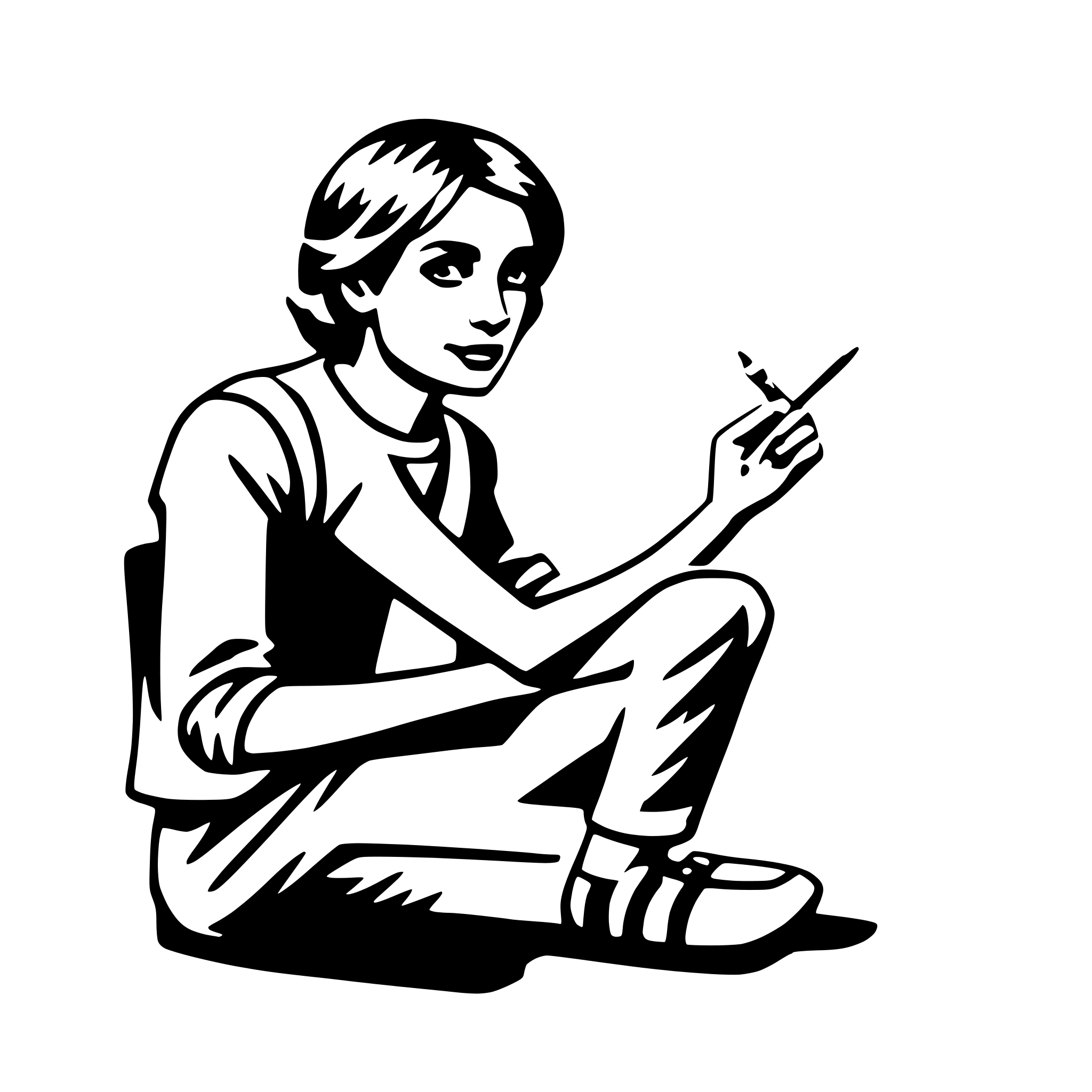 AI-generated SVG of a artist