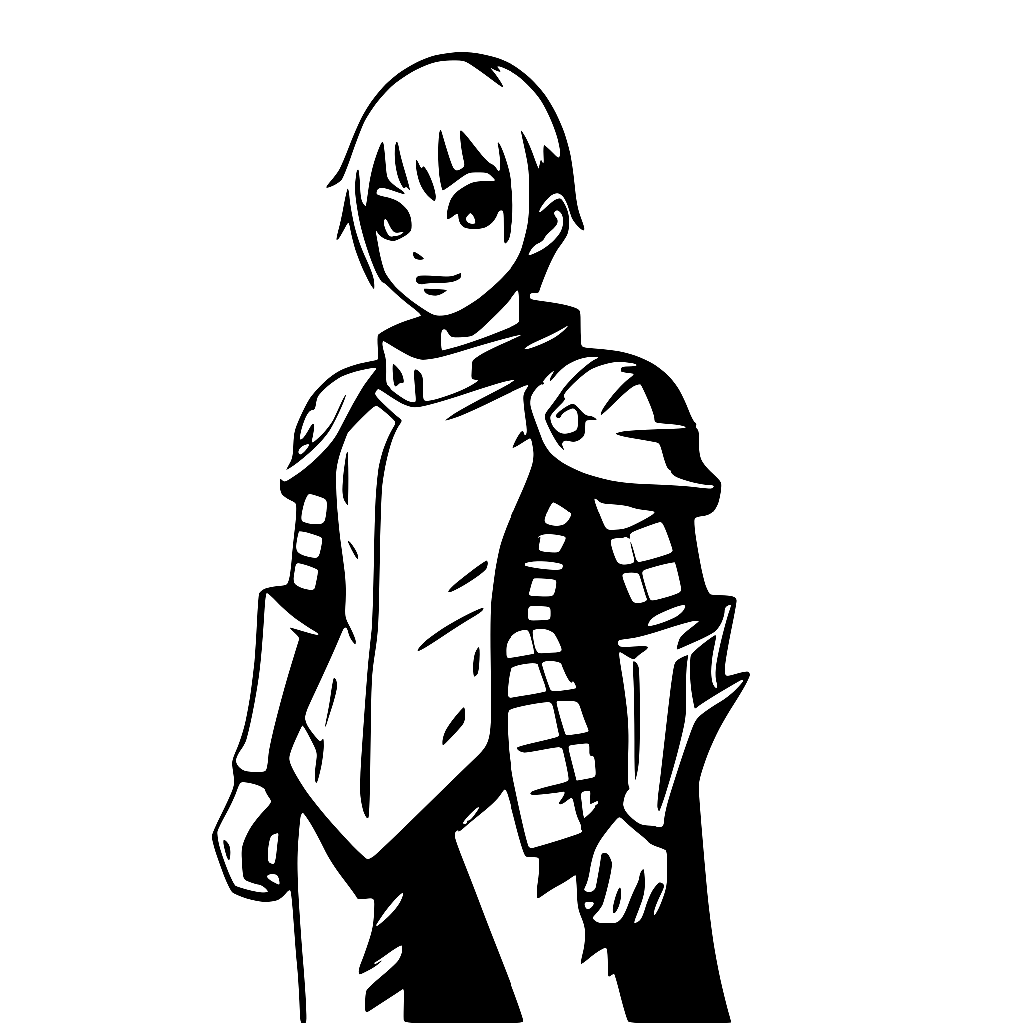 AI-generated SVG of 'boy with dragon armor'