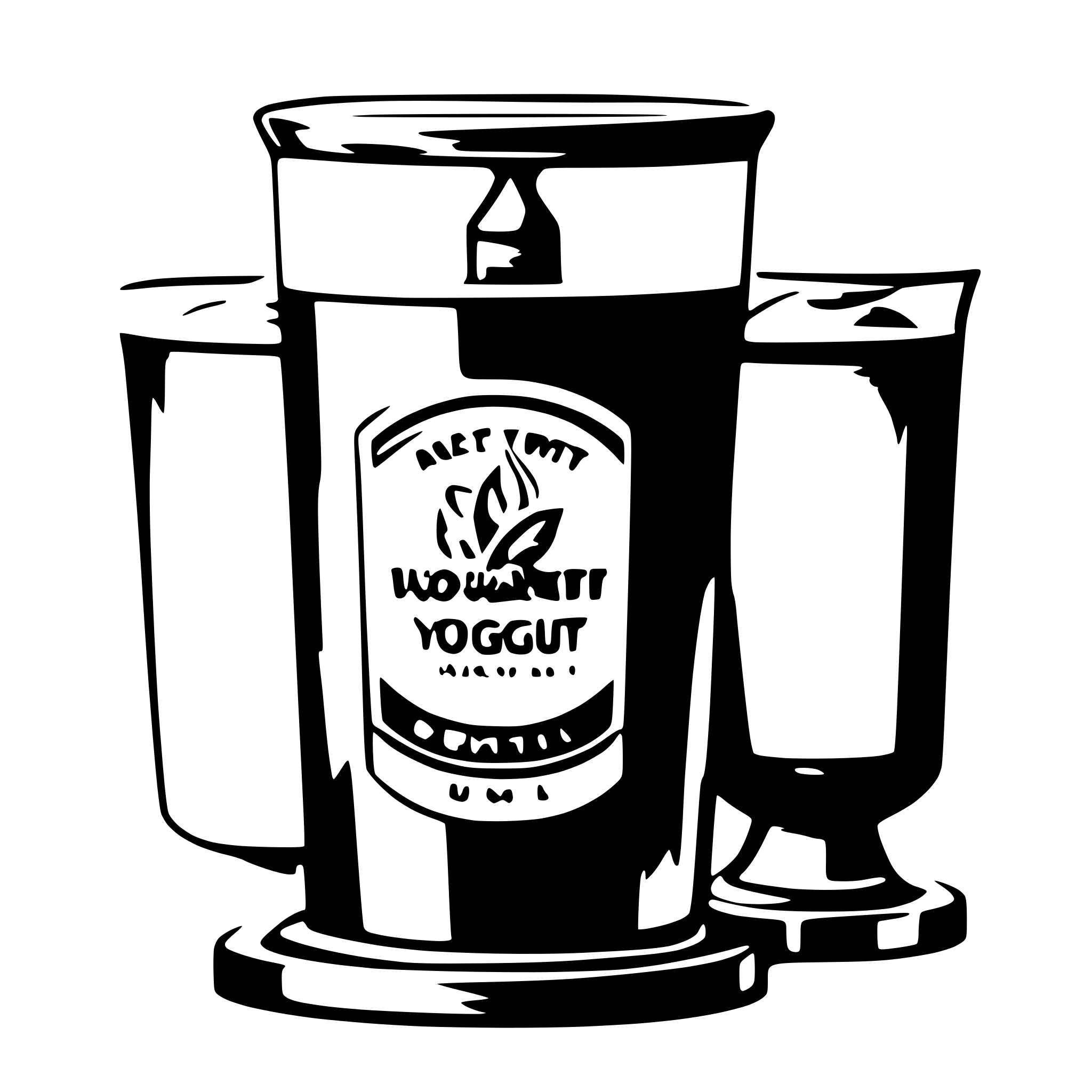 AI-generated SVG of a Yogurt form fill seal machine