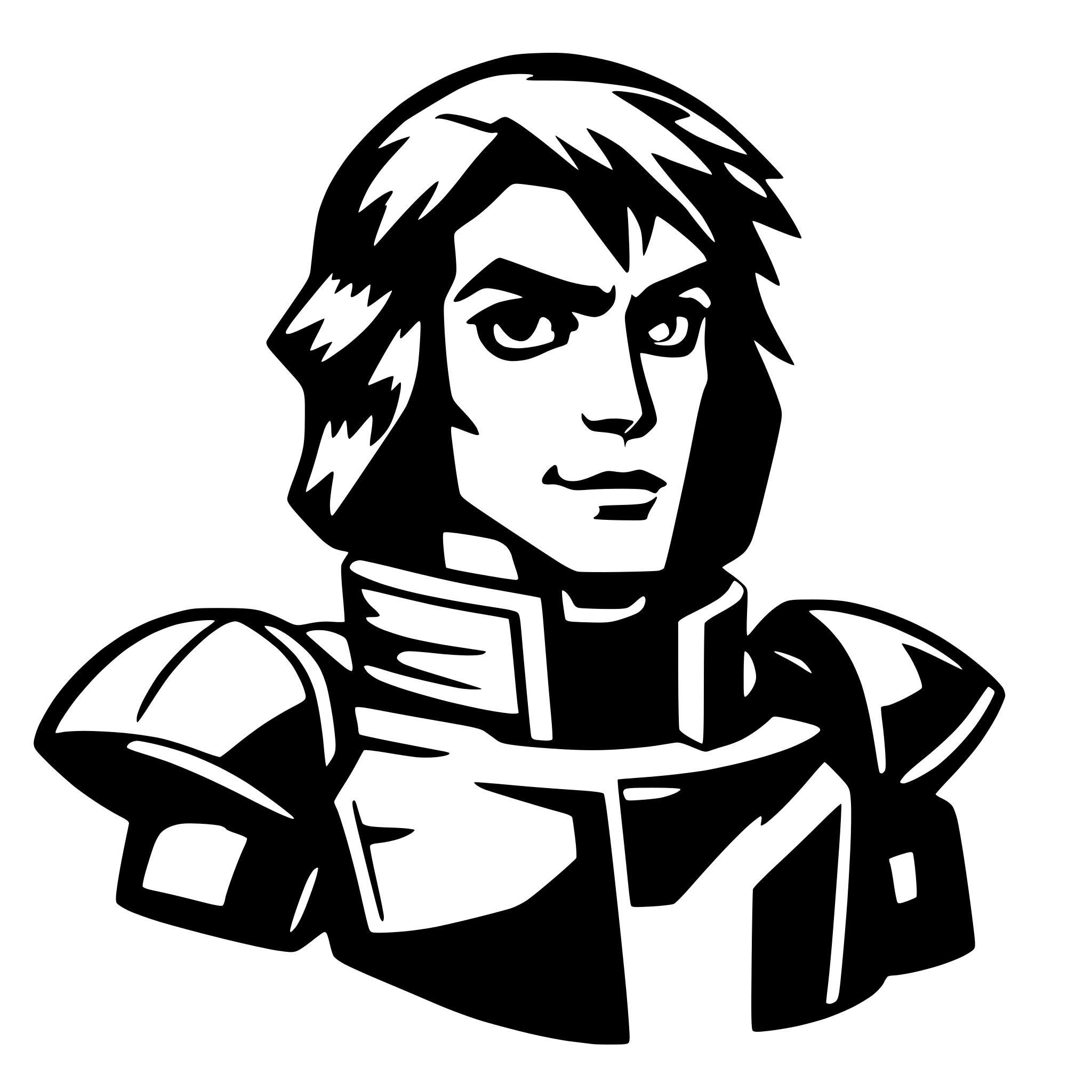 AI-generated SVG of a voltron