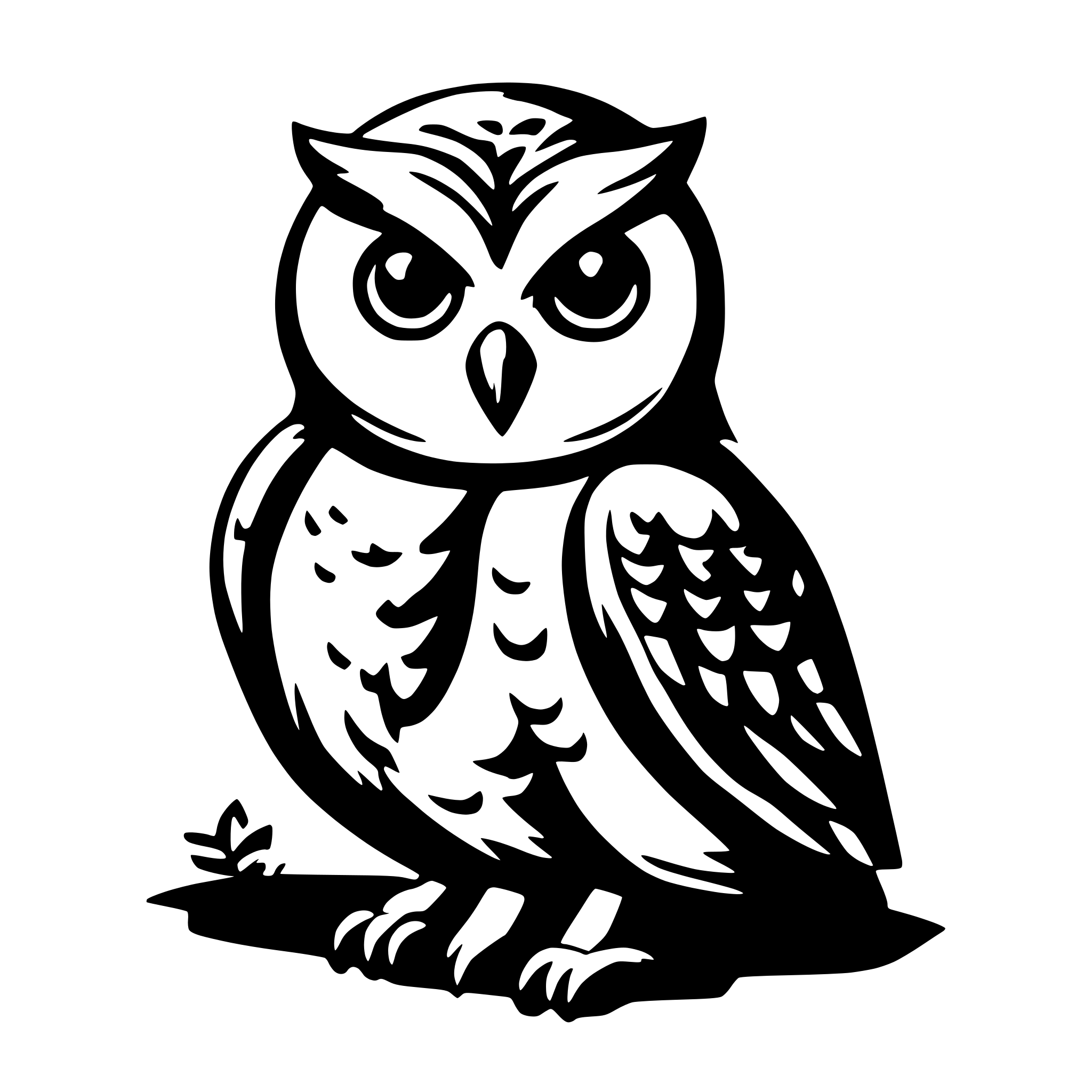 AI-generated SVG of a owl