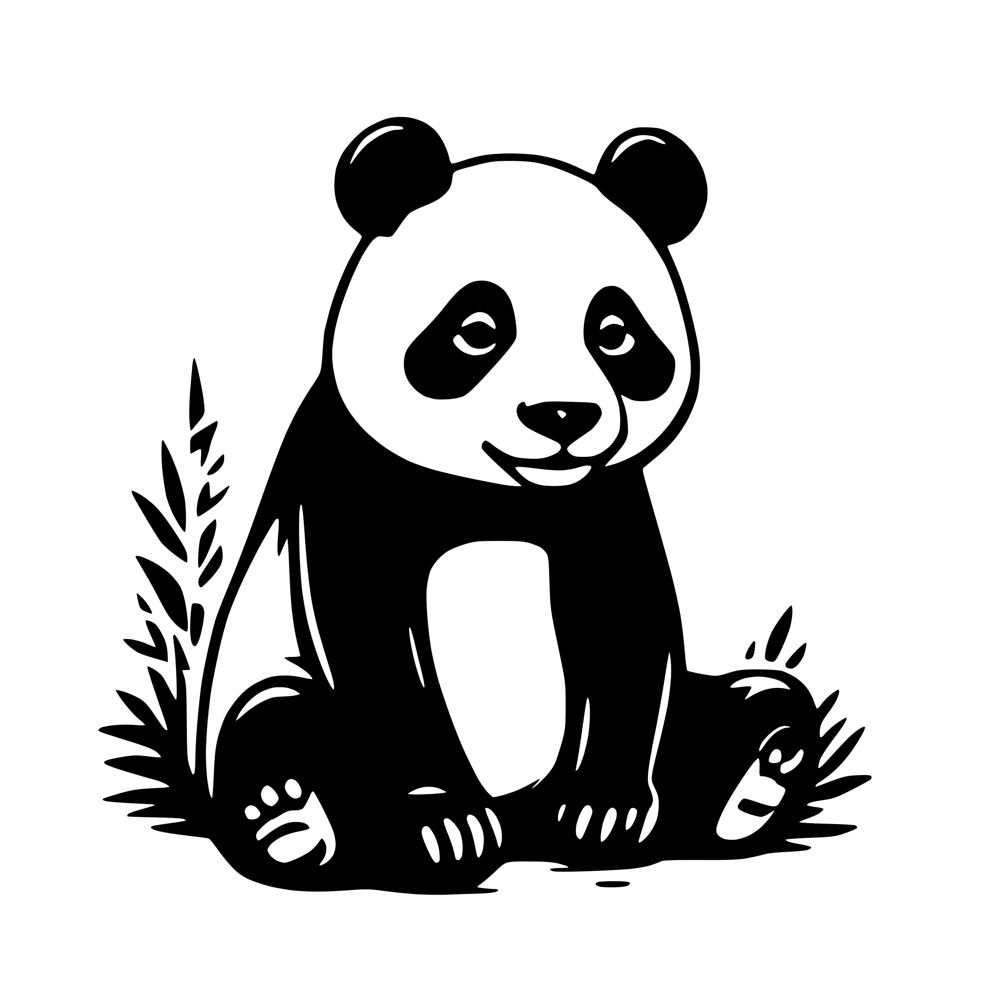 AI-generated SVG of 'panda'