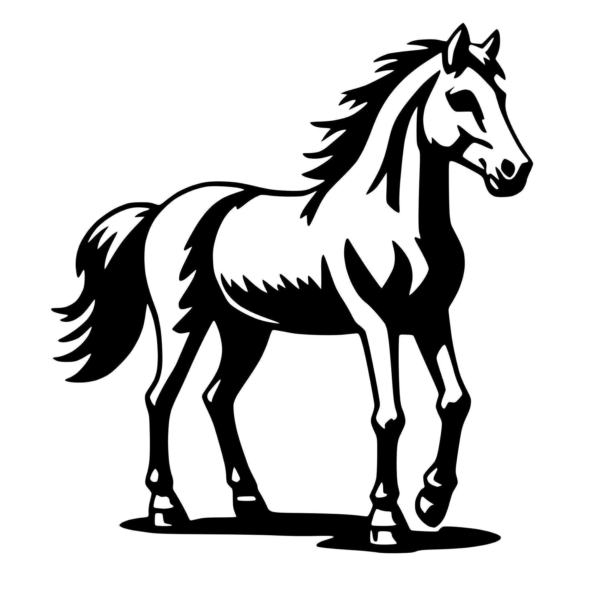 AI-generated SVG of 'horse'