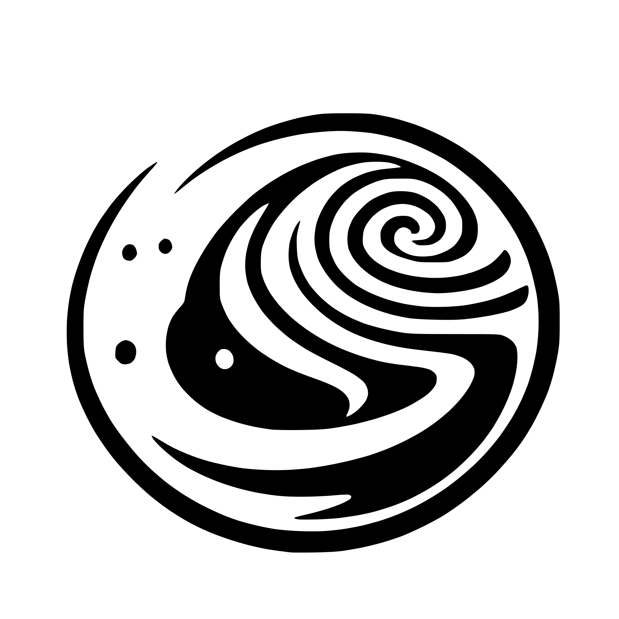 AI-generated SVG of 'An oval-shaped spiral galaxy silhouette'
