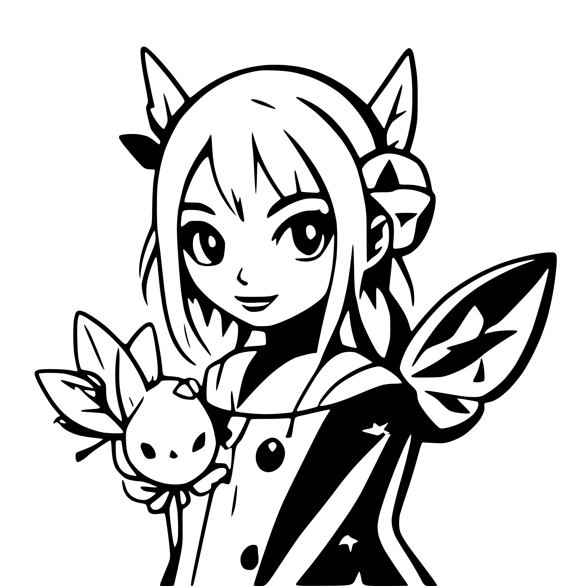 AI-generated SVG of a fairy in temtem artstyle