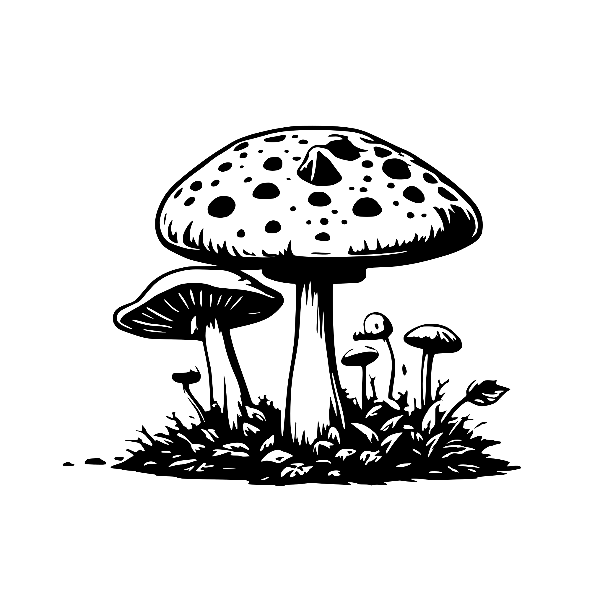 AI-generated SVG of 'psilocybe'