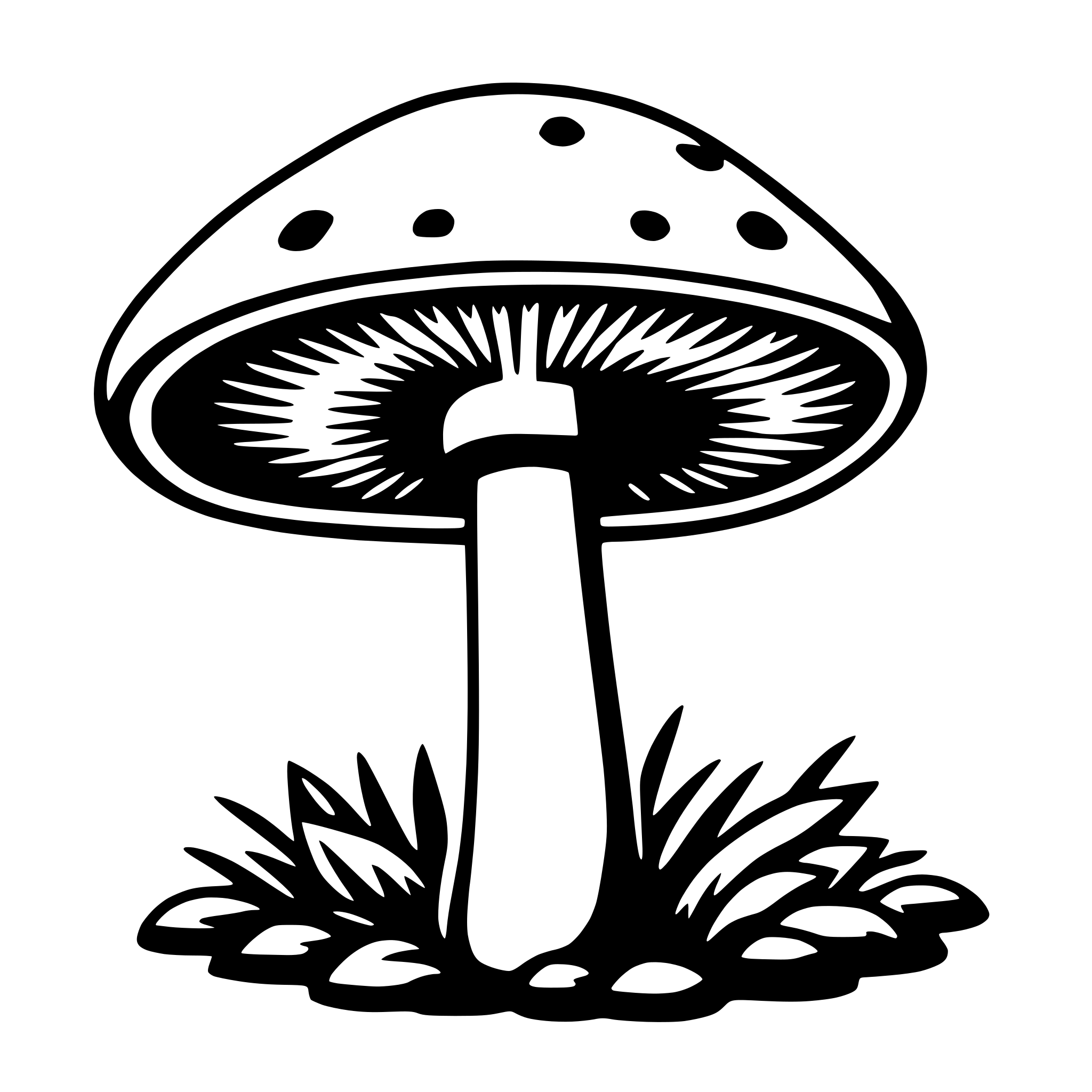 AI-generated SVG of a mushroom