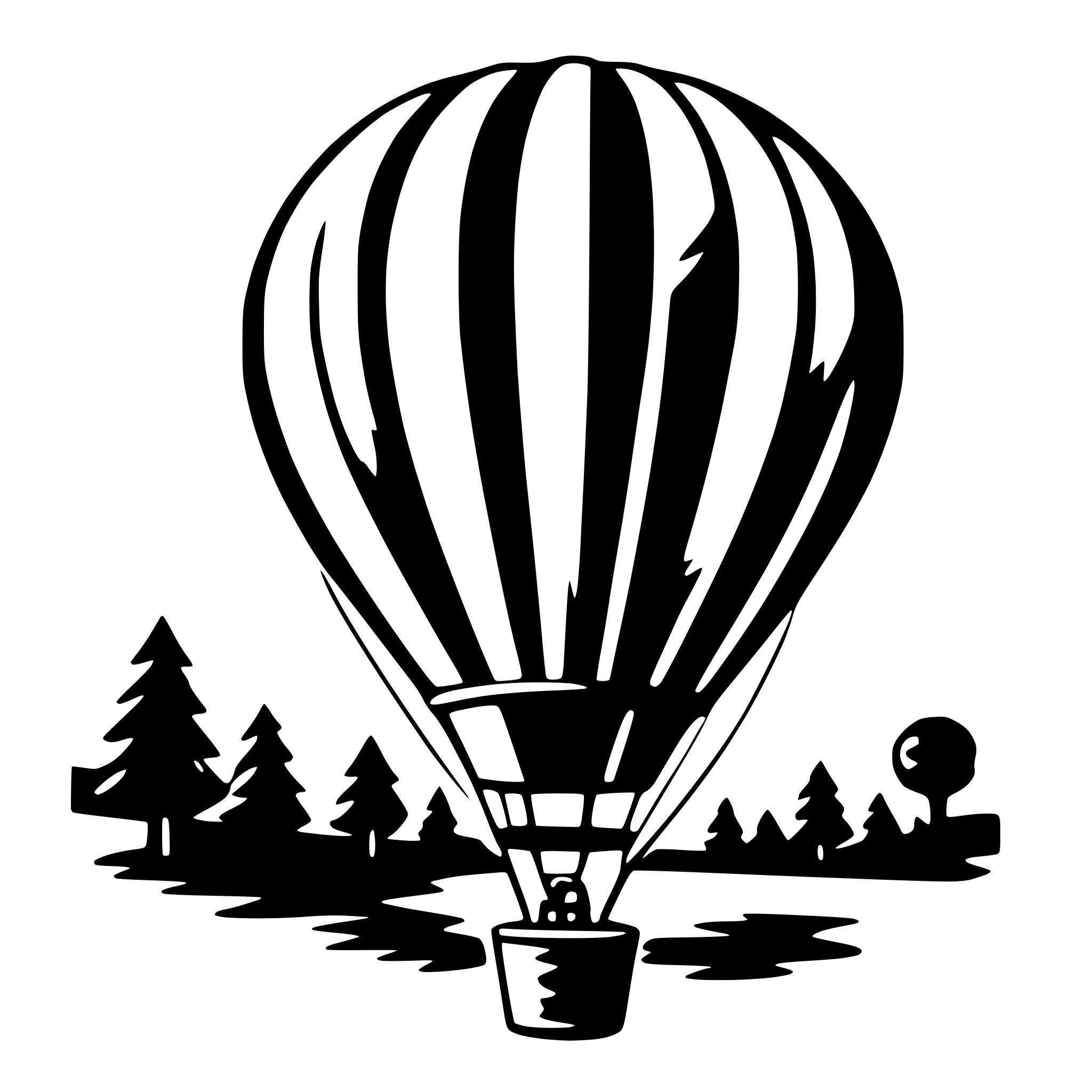 AI-generated SVG of a hot air balloon