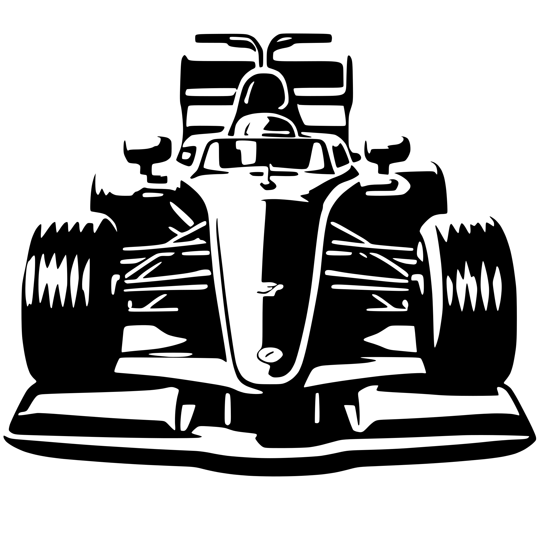 AI-generated SVG of a formula one car front silouhette