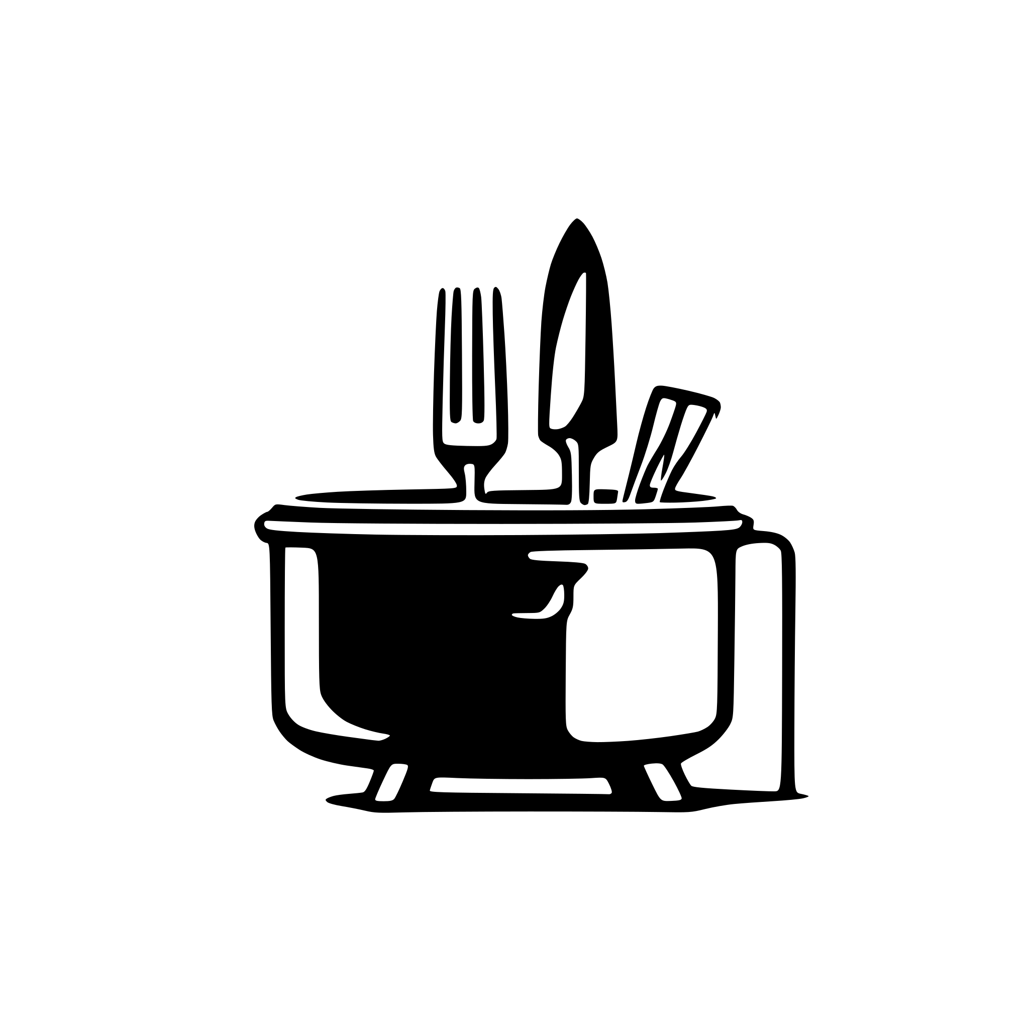 AI-generated SVG of a Design a minimalistic icon that represents a cooking service focused on quick and easy meal preparation. The icon should convey simplicity and efficiency.

Elements to Include:
Cooking Pot: A simple outline of a cooking pot or saucepan, symbolizing cooking.
Fork and Spoon: Crossed fork and spoon to indicate food preparation.
Speed Element: Include a subtle element that suggests speed, like a small curved line or arrow indicating motion or quickness.
Ingredients: A few minimalistic representation