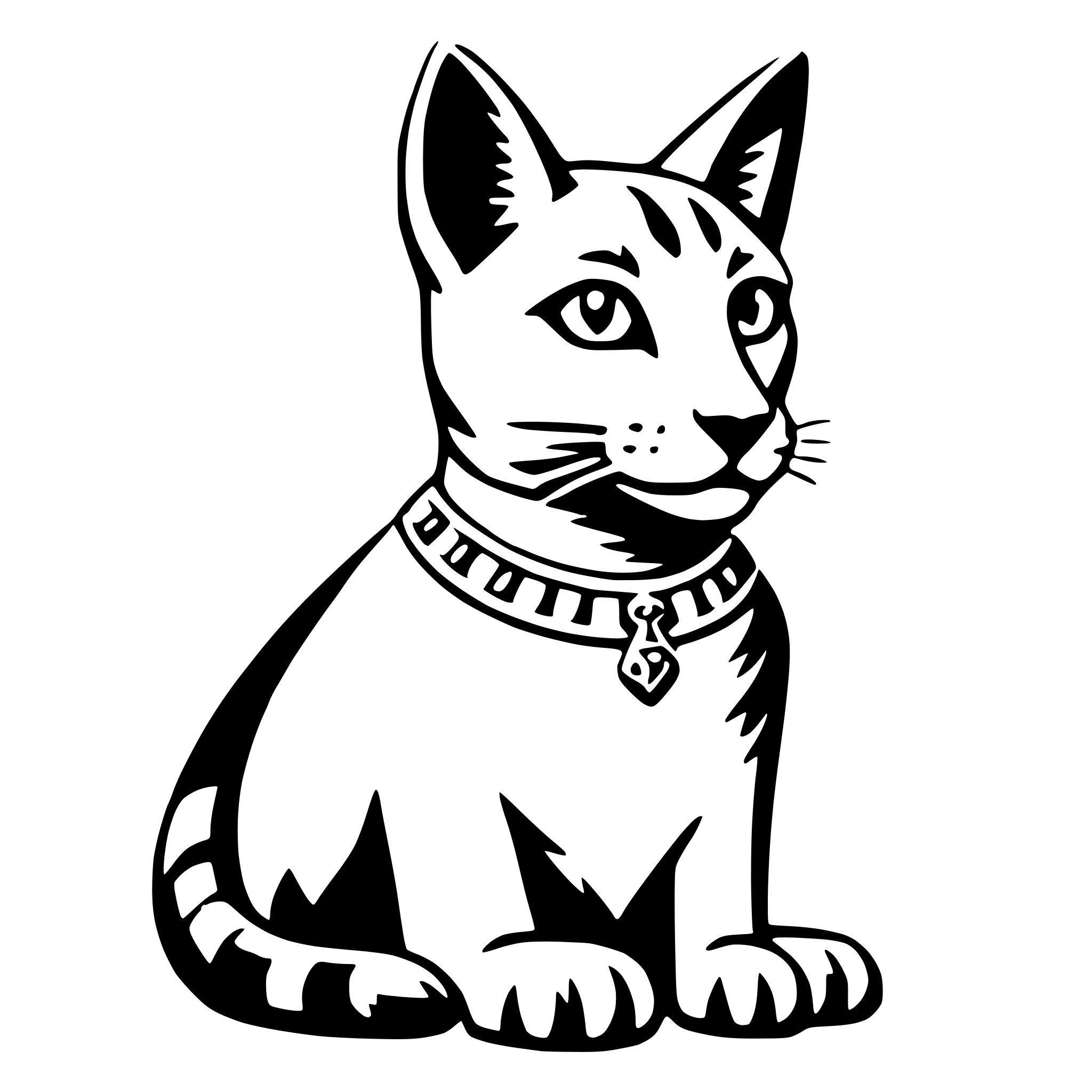 AI-generated SVG of a bastet