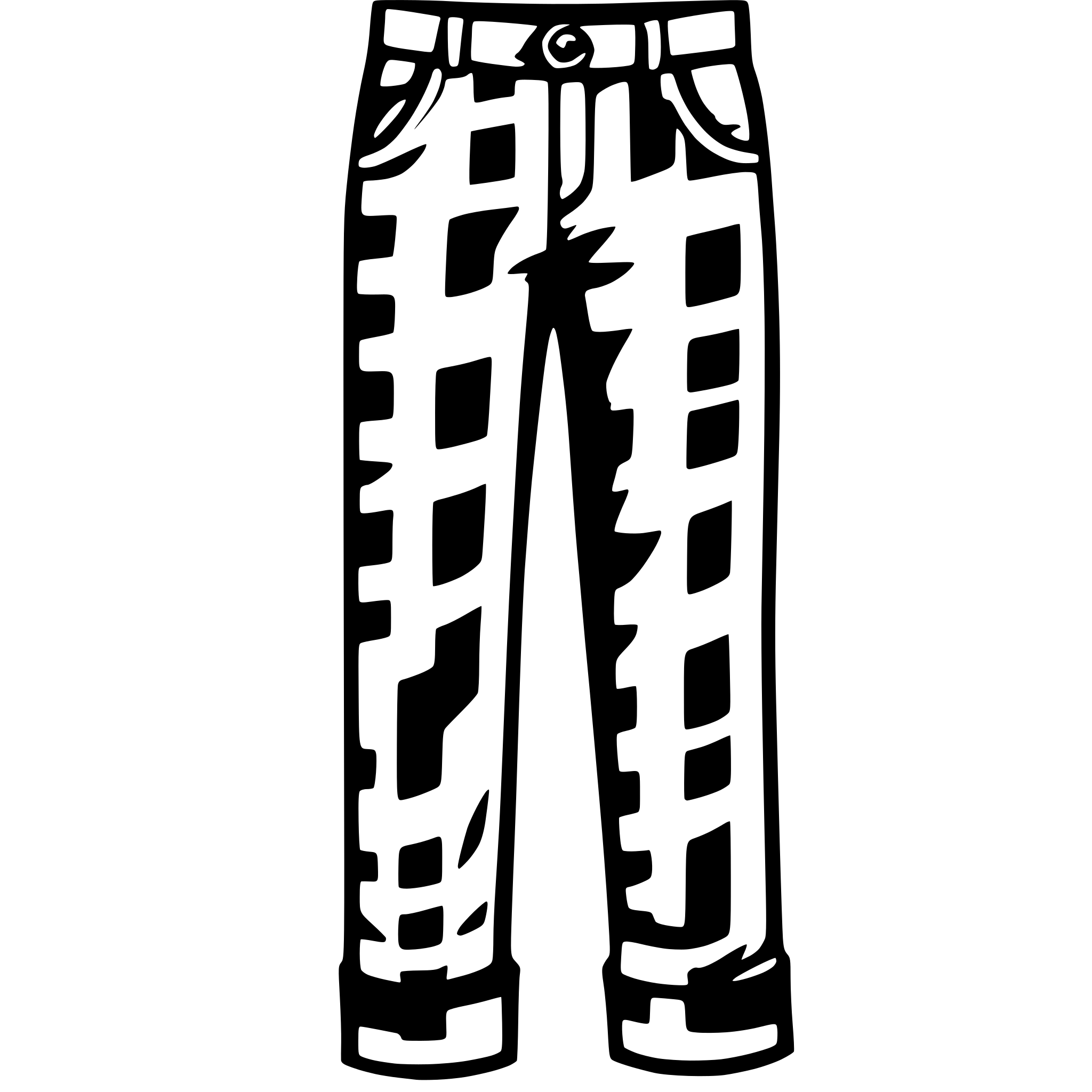 AI-generated SVG of 'black and white checkered pants'
