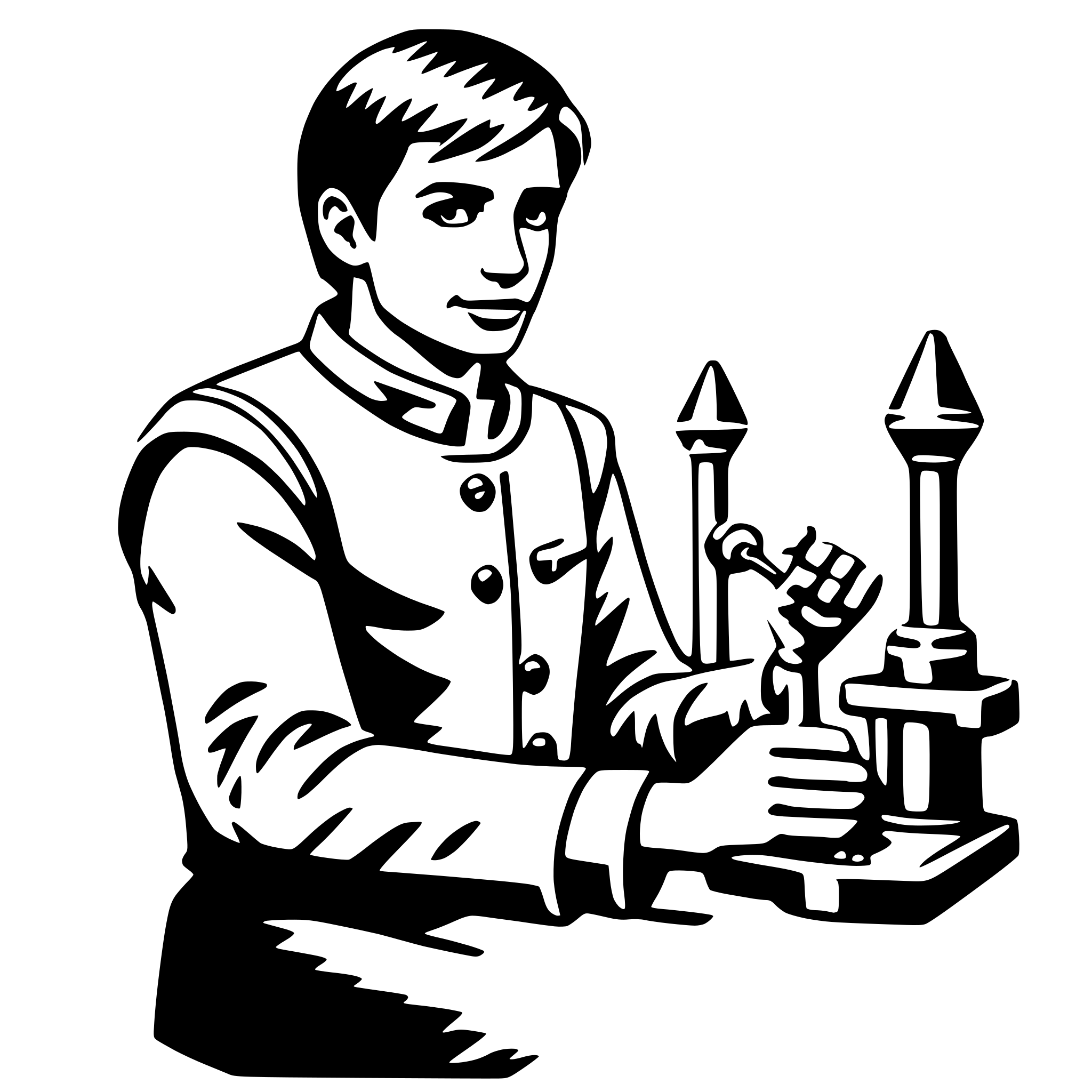 AI-generated SVG of a machinist