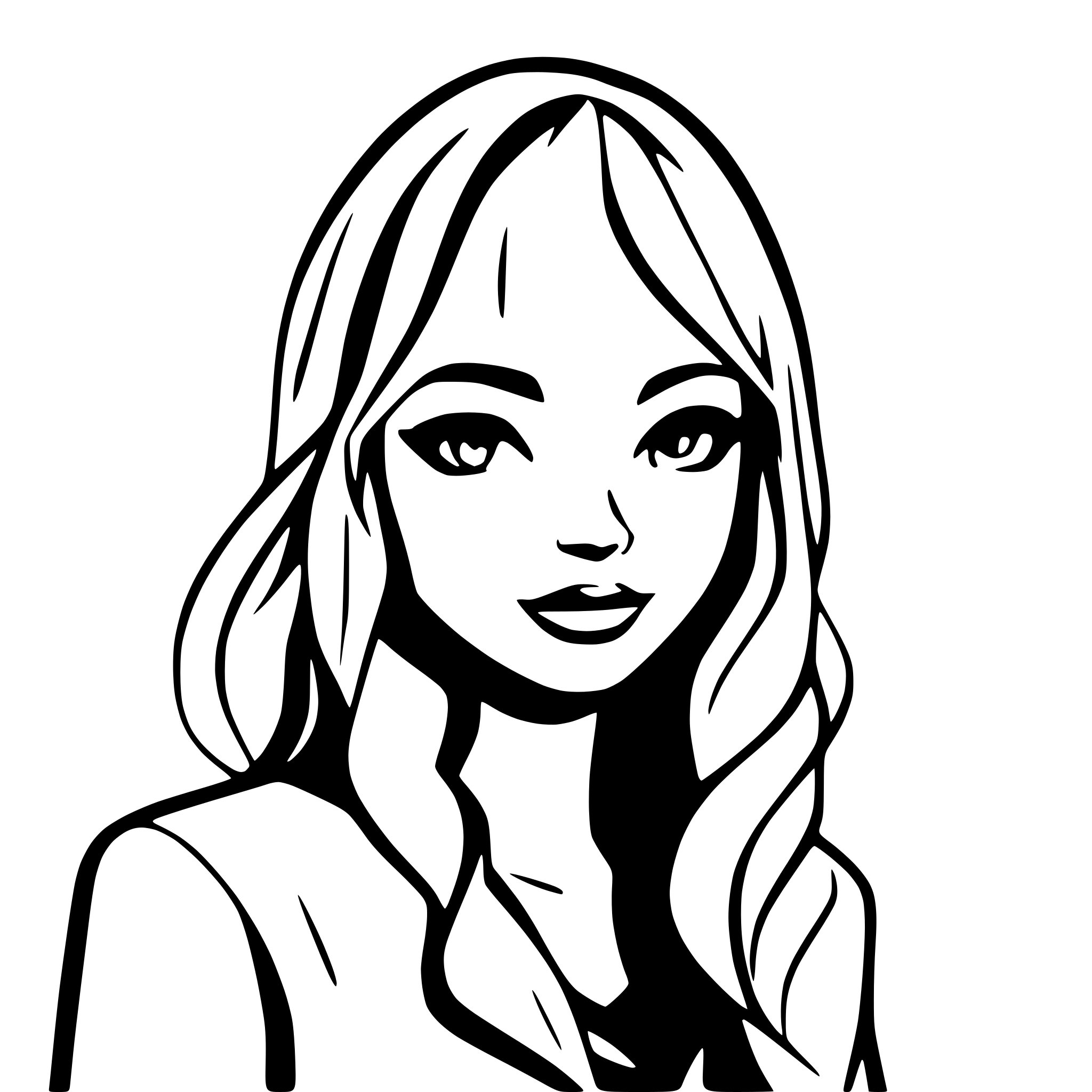 AI-generated SVG of 'head outline'