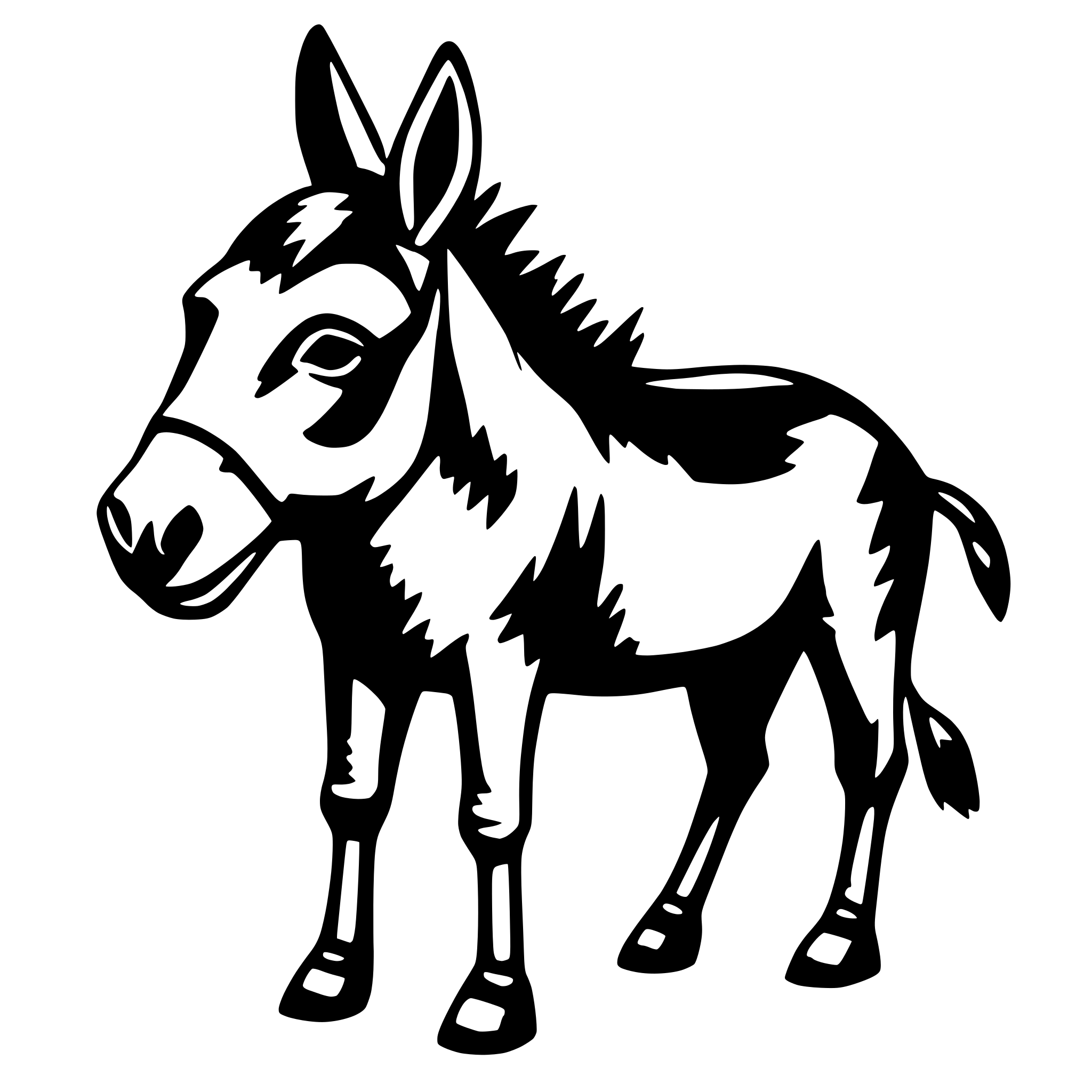 AI-generated SVG of 'Donkey'