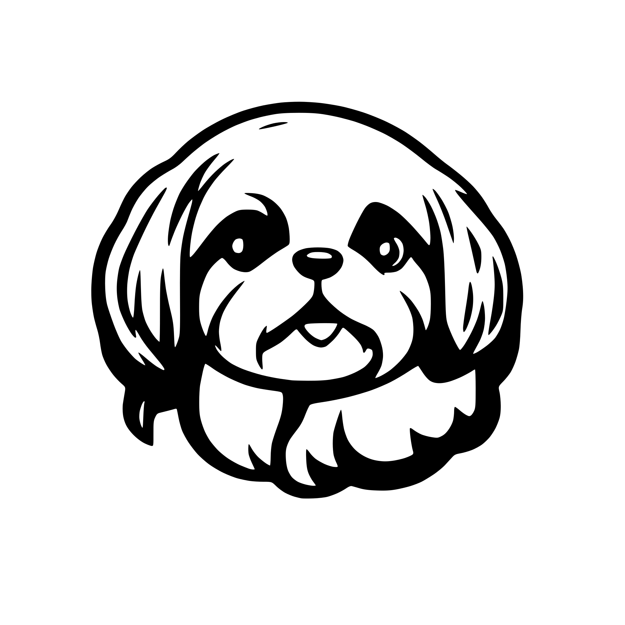 AI-generated SVG of 'shih tzu sweet face'