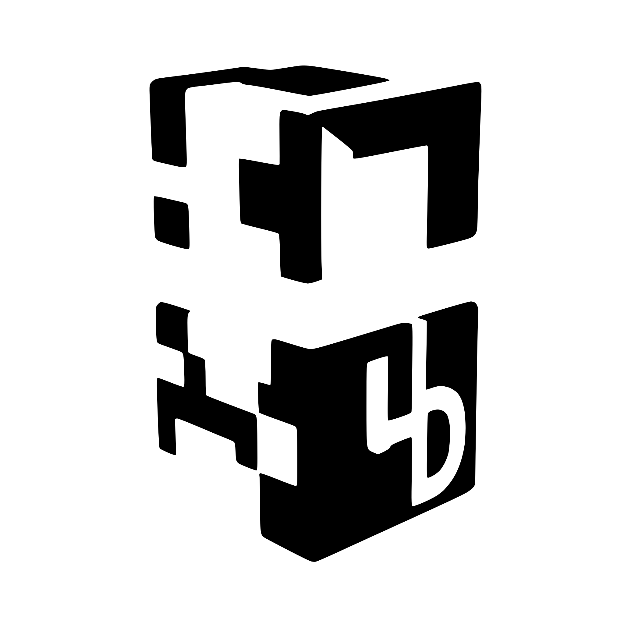 AI-generated SVG of '3D cube with the following setup:

The front face contains the letter "H."
The top face displays the letter "U."
The right-side face shows the letter "B."'