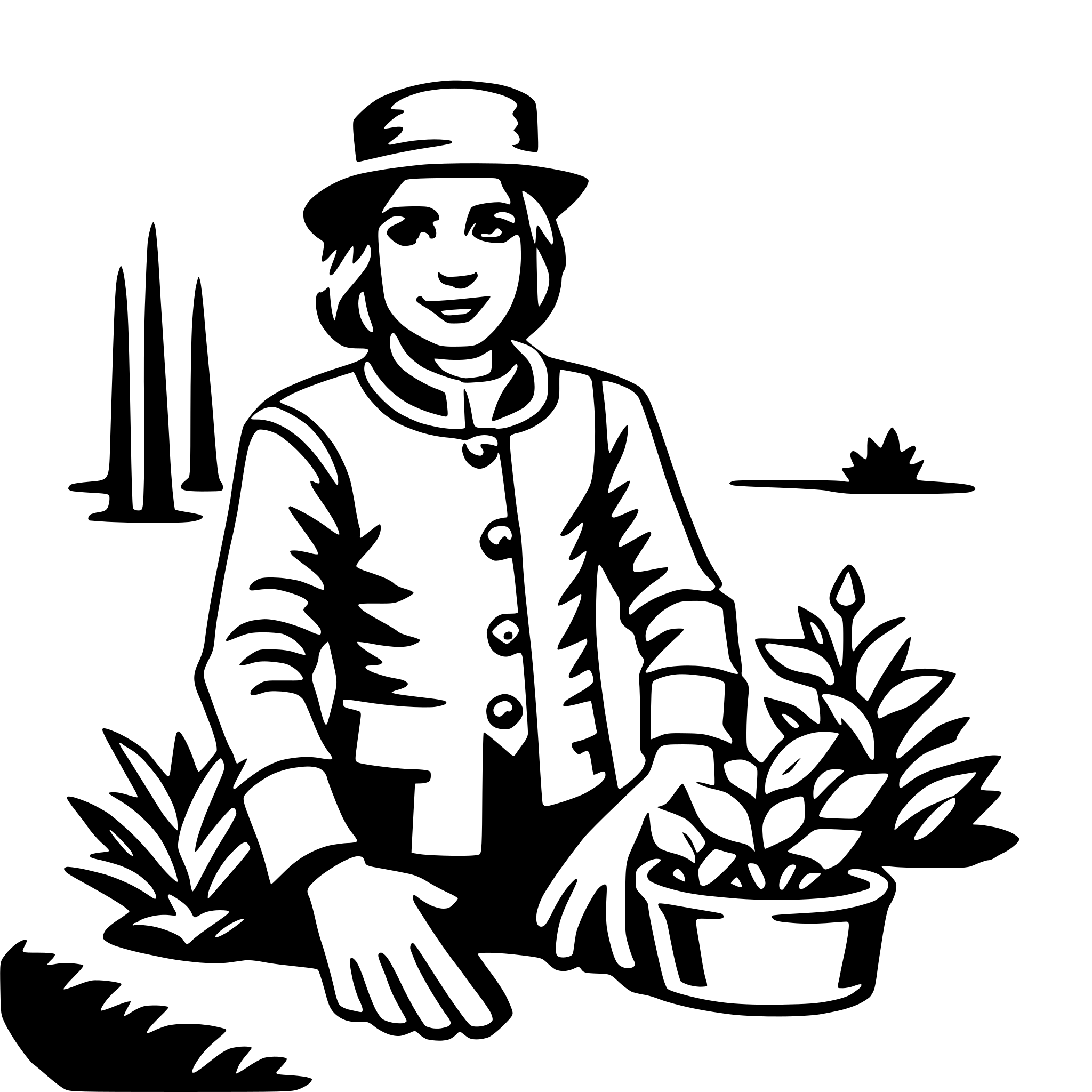 AI-generated SVG of a gardener