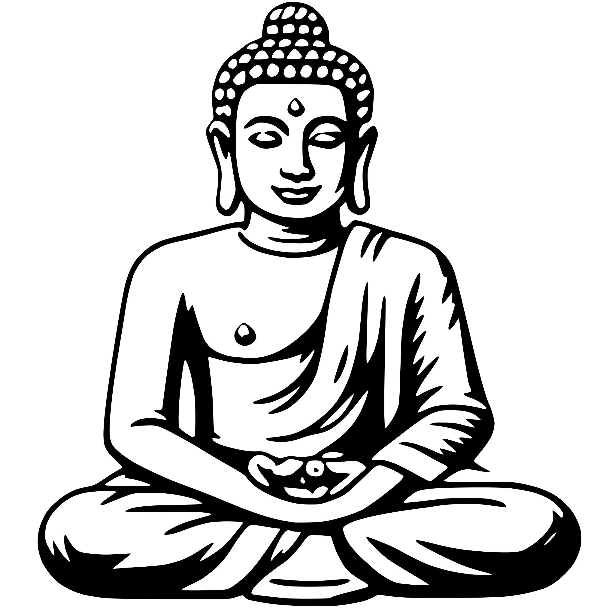 AI-generated SVG of a buddha