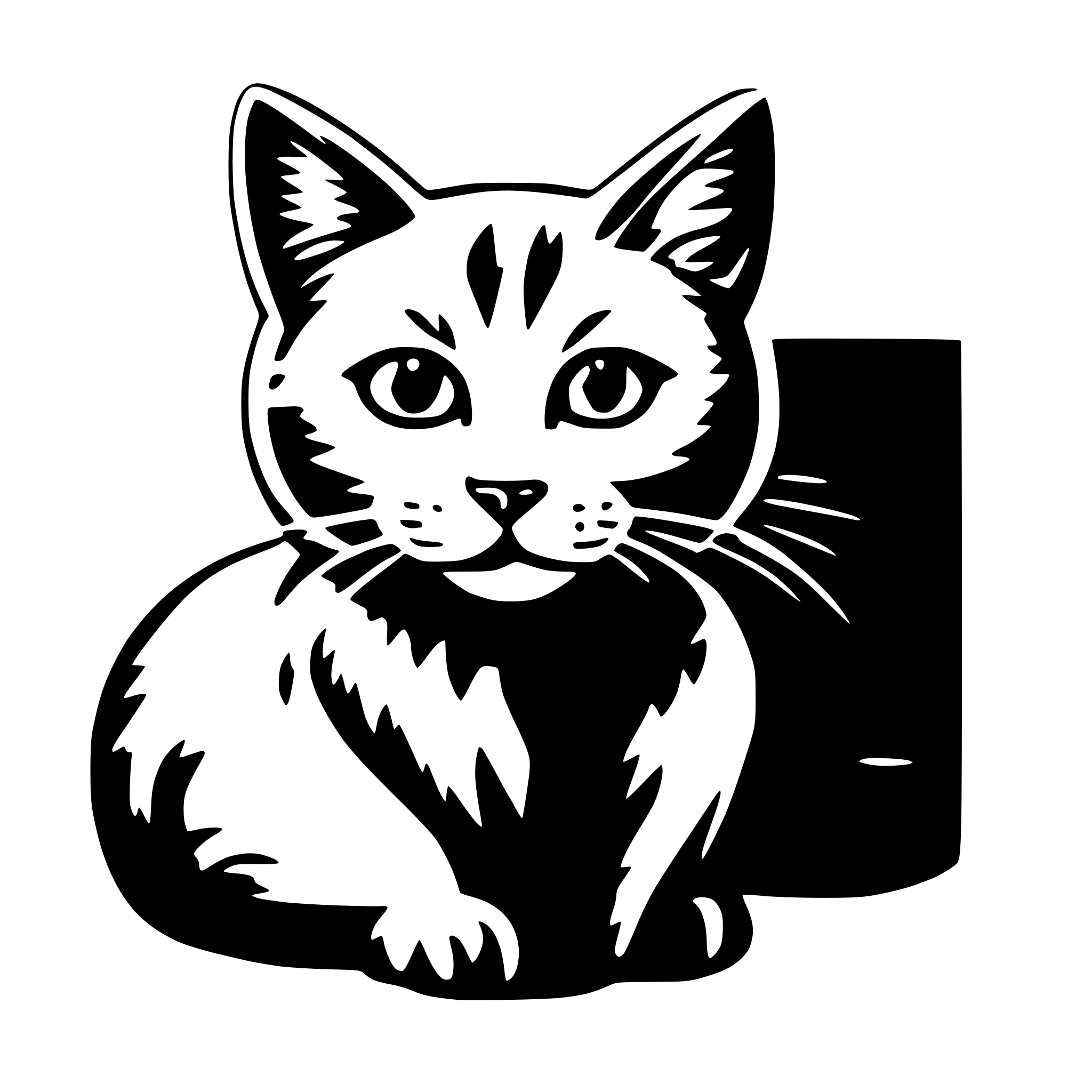 AI-generated SVG of 'cat'