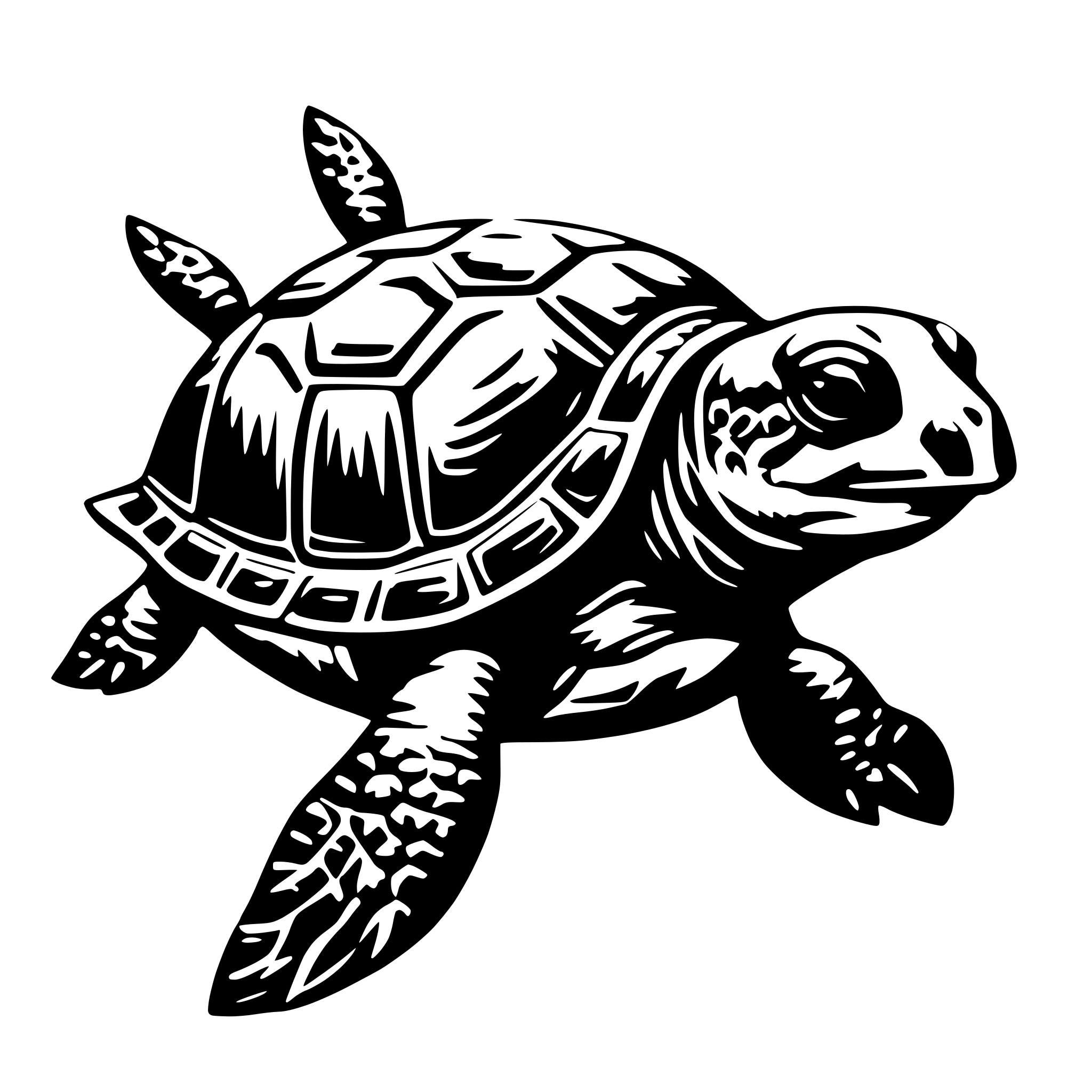 AI-generated SVG of 'a turtle'