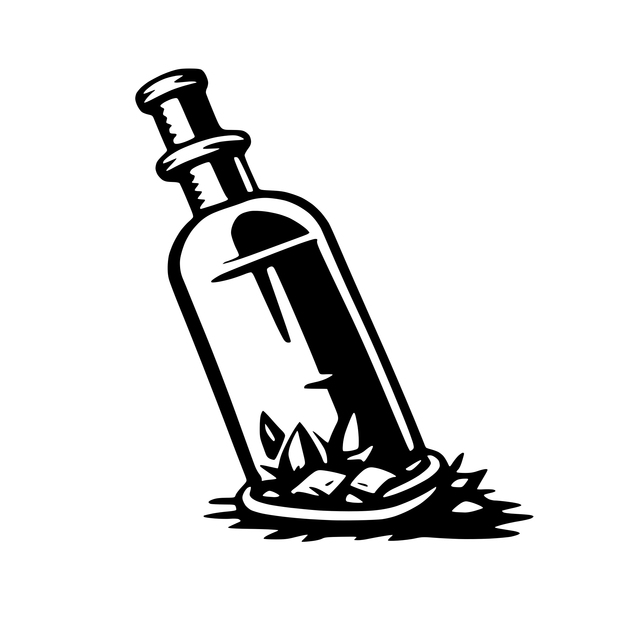 AI-generated SVG of a message in bottle
