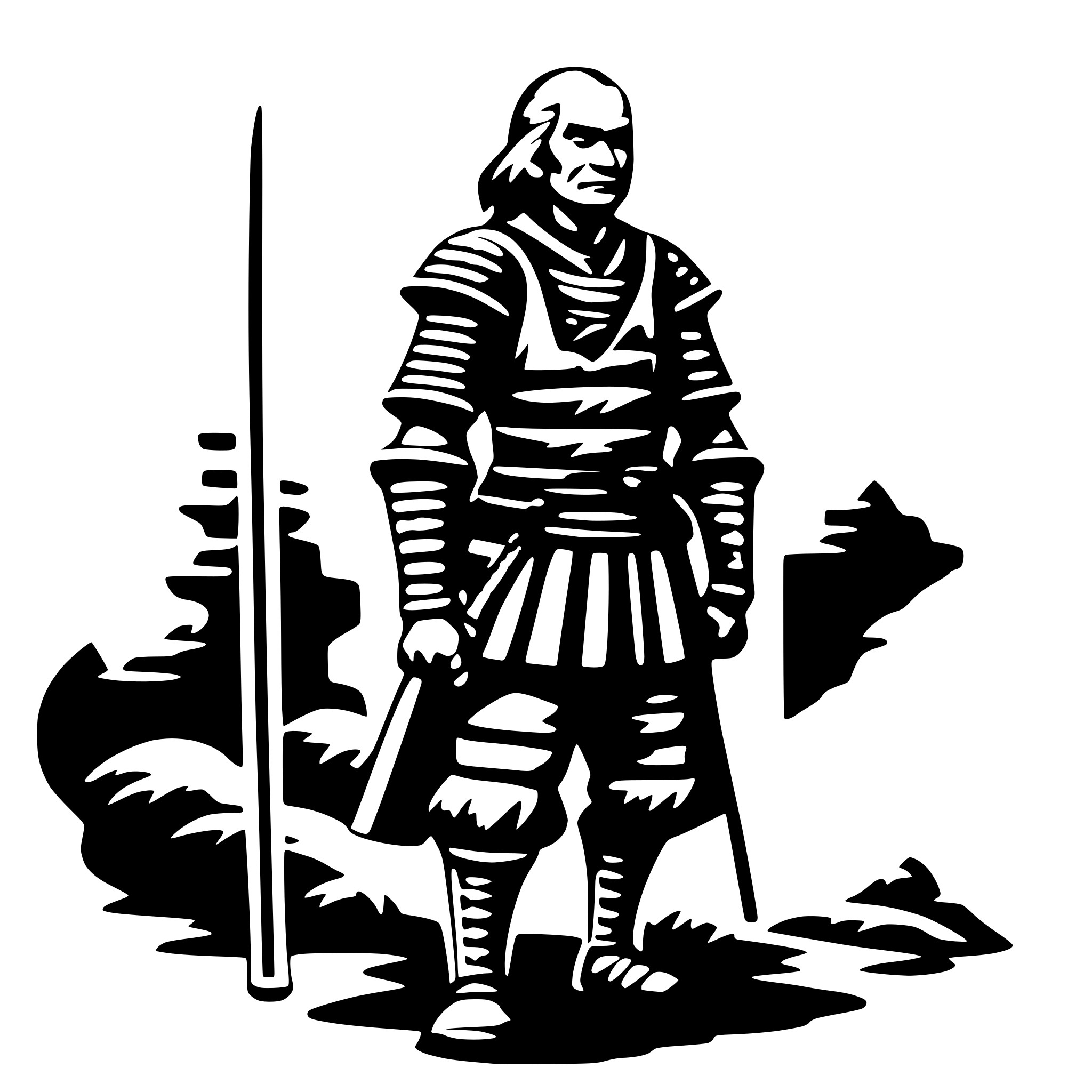 AI-generated SVG of a old samurai
