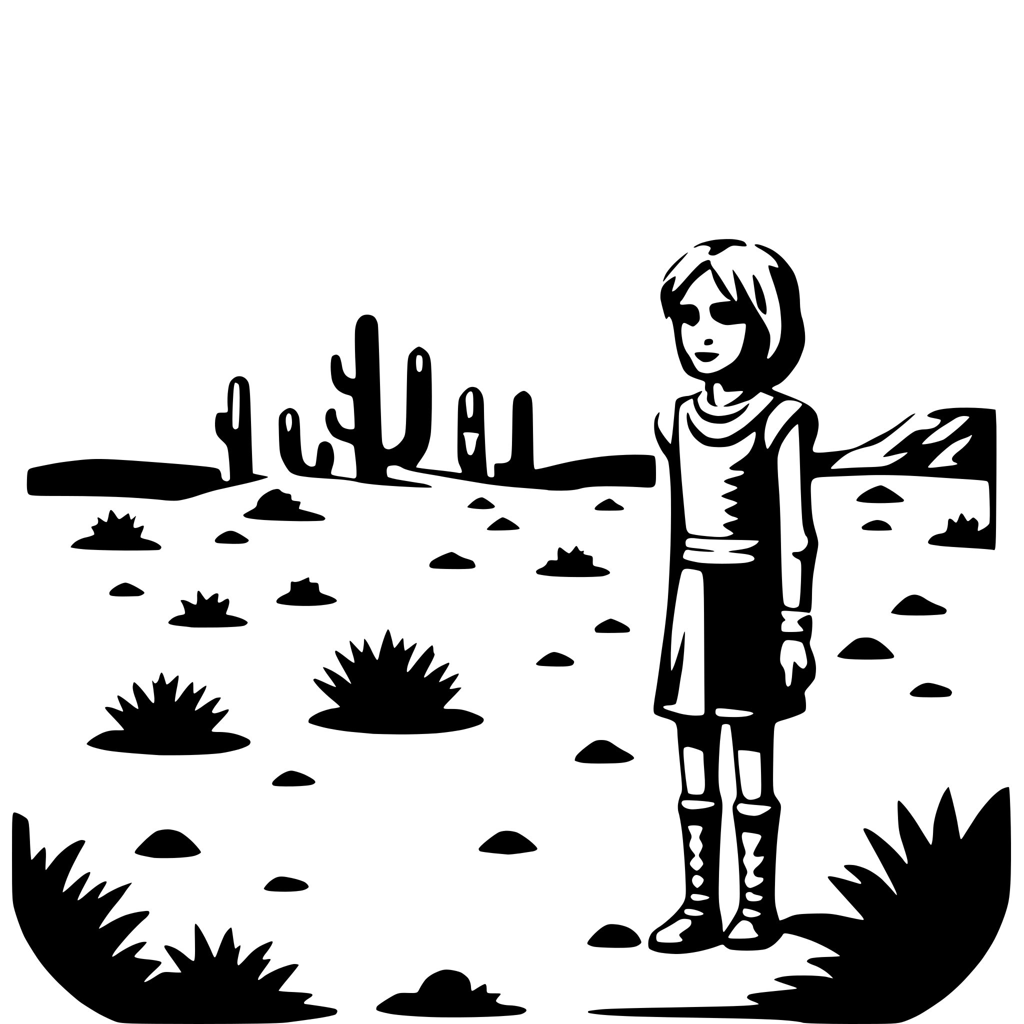 AI-generated SVG of a stargazing in desert