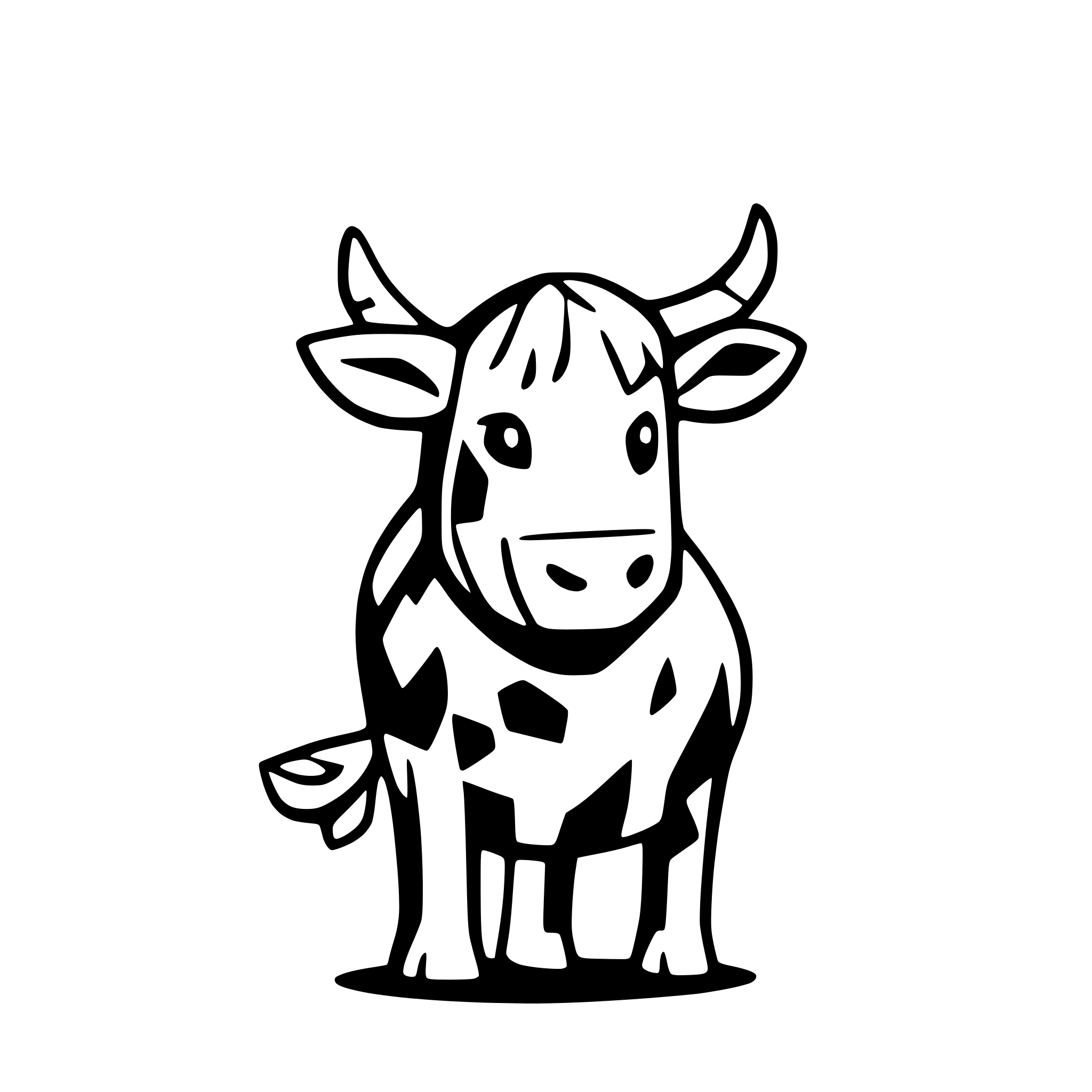AI-generated SVG of a cow