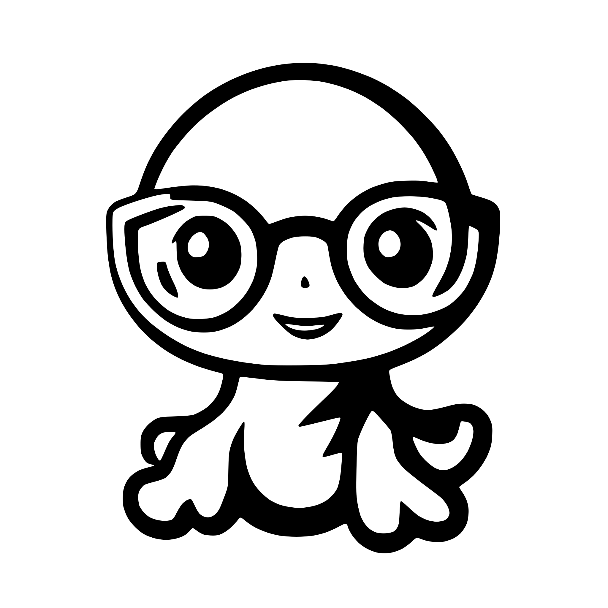 AI-generated SVG of a smart octopus in glasses