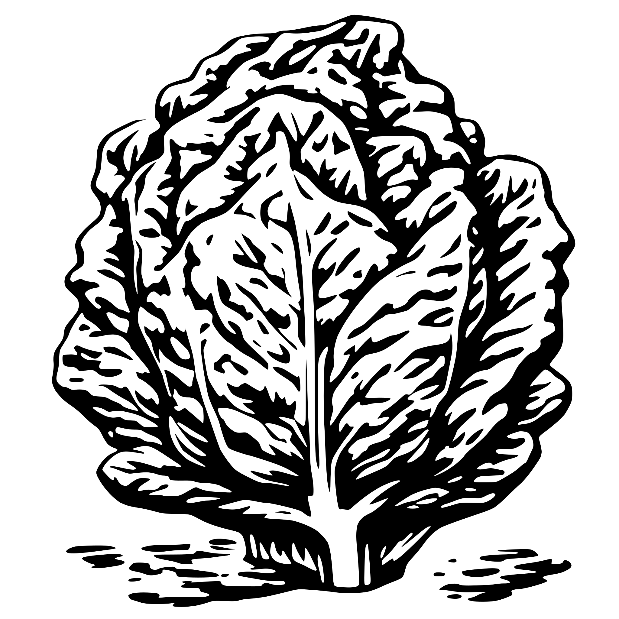 AI-generated SVG of 'lettuce holding a thumb up'