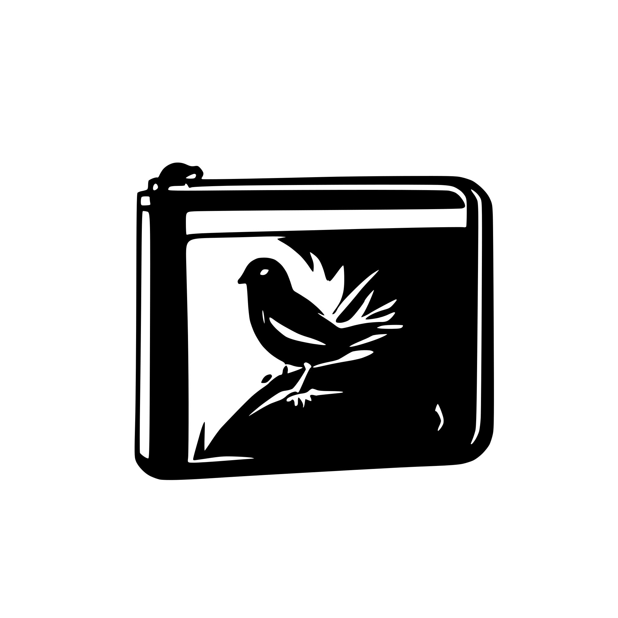 AI-generated SVG of a simplistic, budgie bird, finance, logo. let the bird silhouette on a wallet, cute, flat design