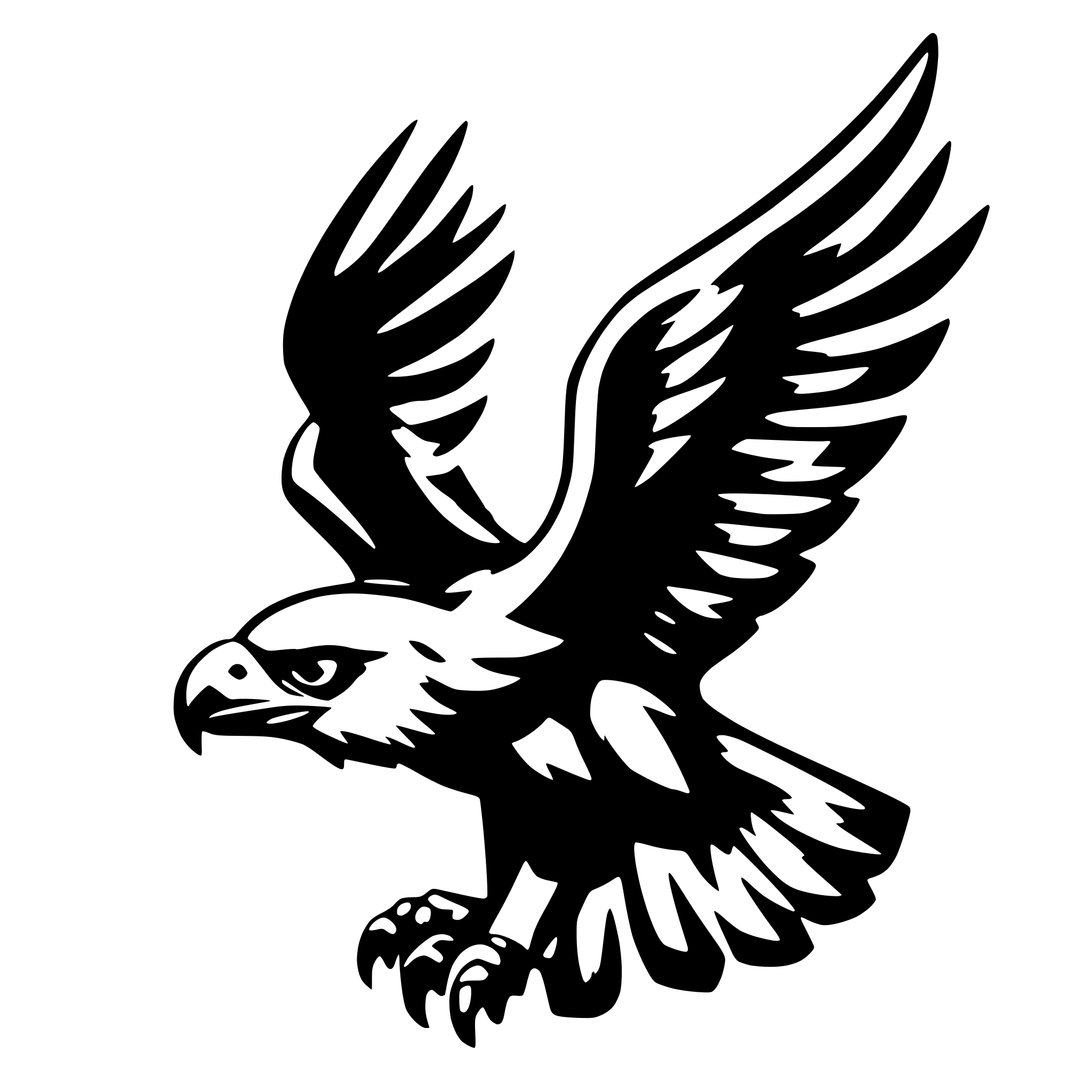 AI-generated SVG of 'an eagle with spread wings'