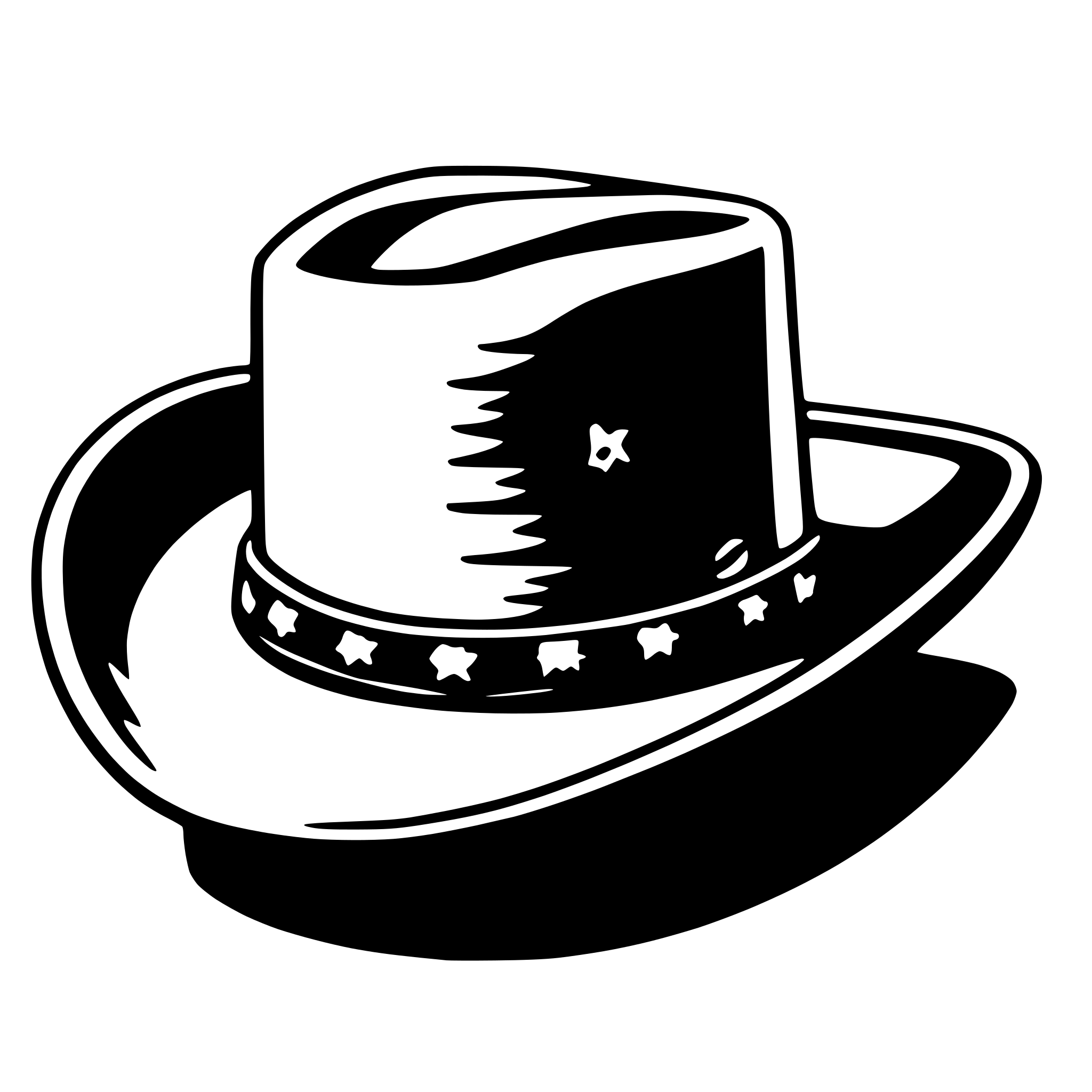 AI-generated SVG of a cowboy hat
