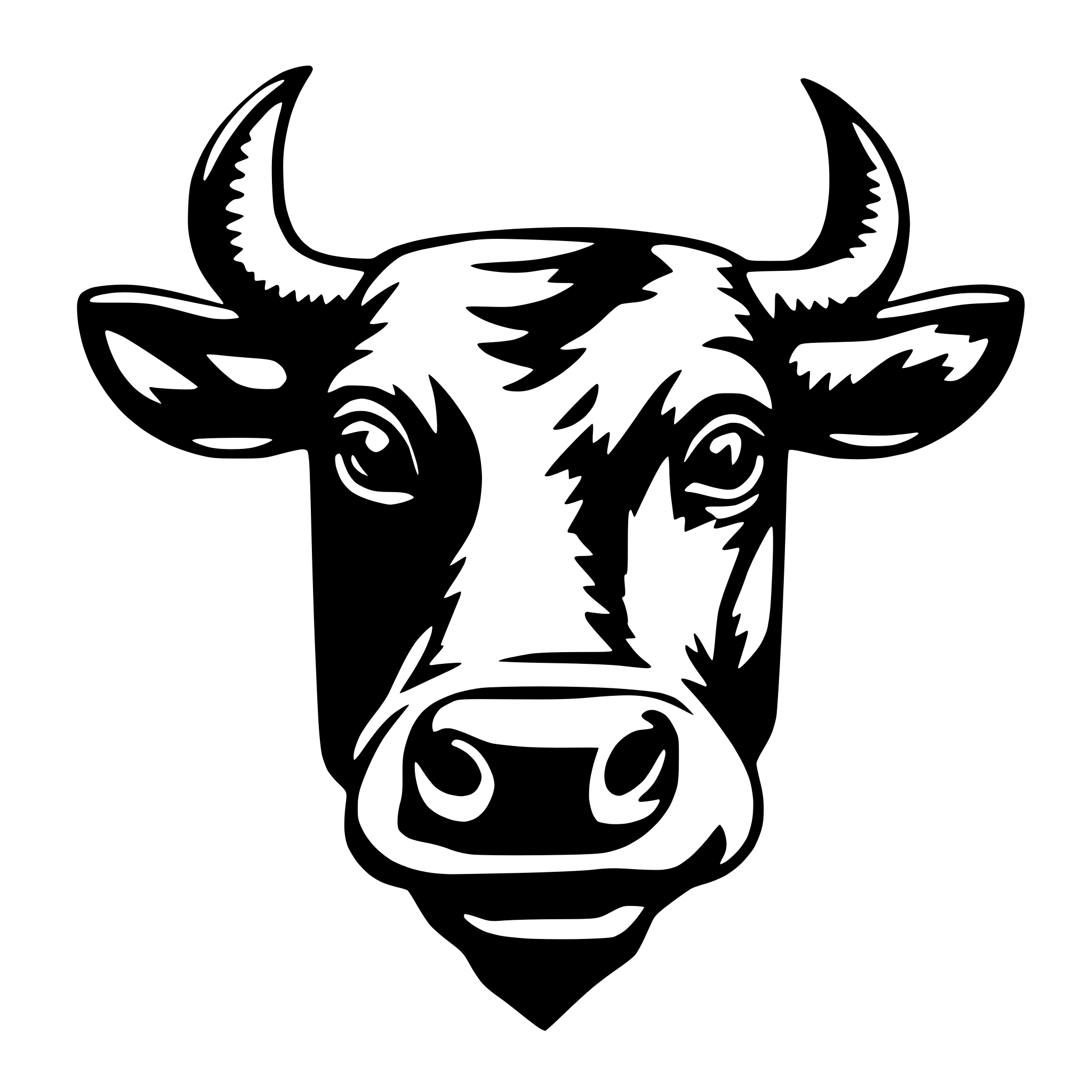AI-generated SVG of 'bull face'