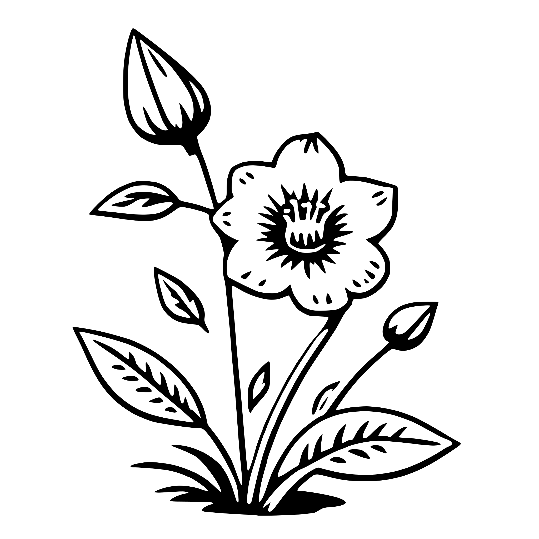AI-generated SVG of a bellflower