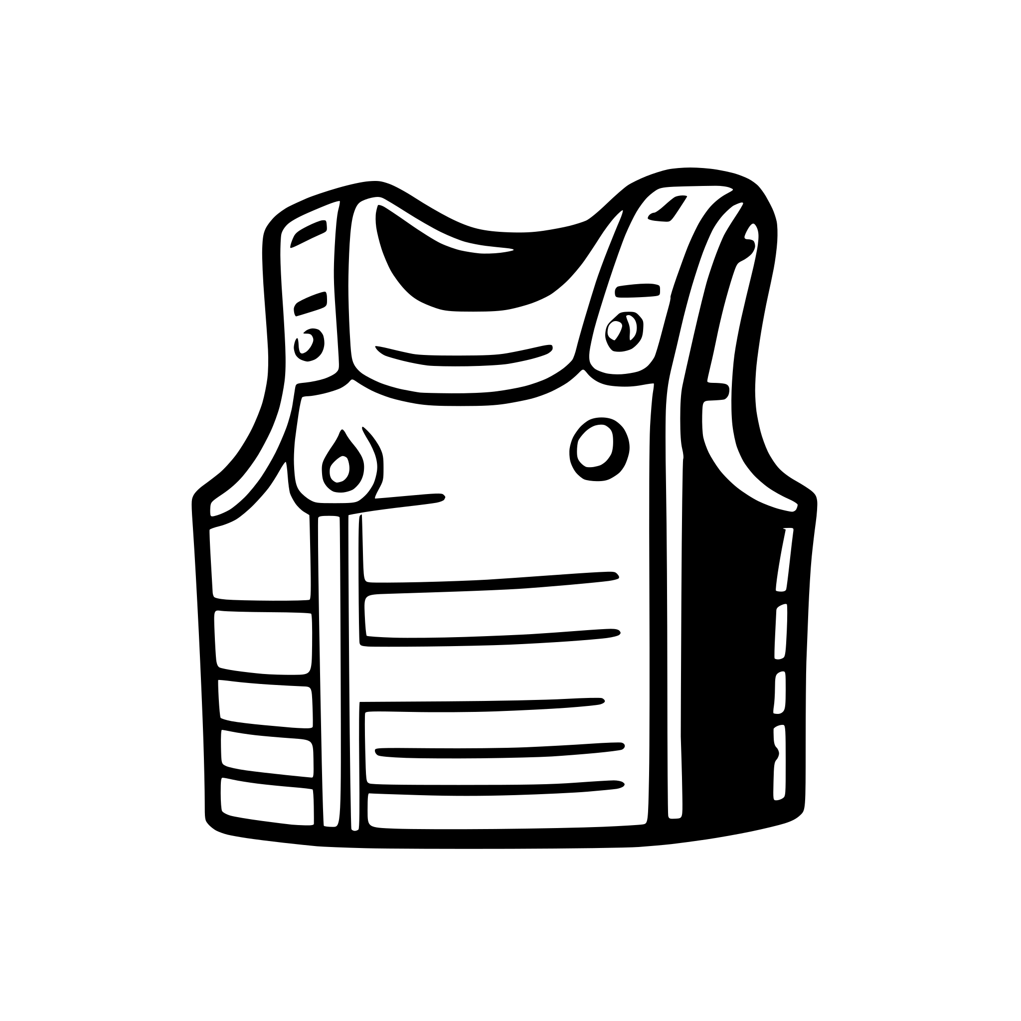 AI-generated SVG of a front-view of samurai chest armor suitable for a samurai warrior