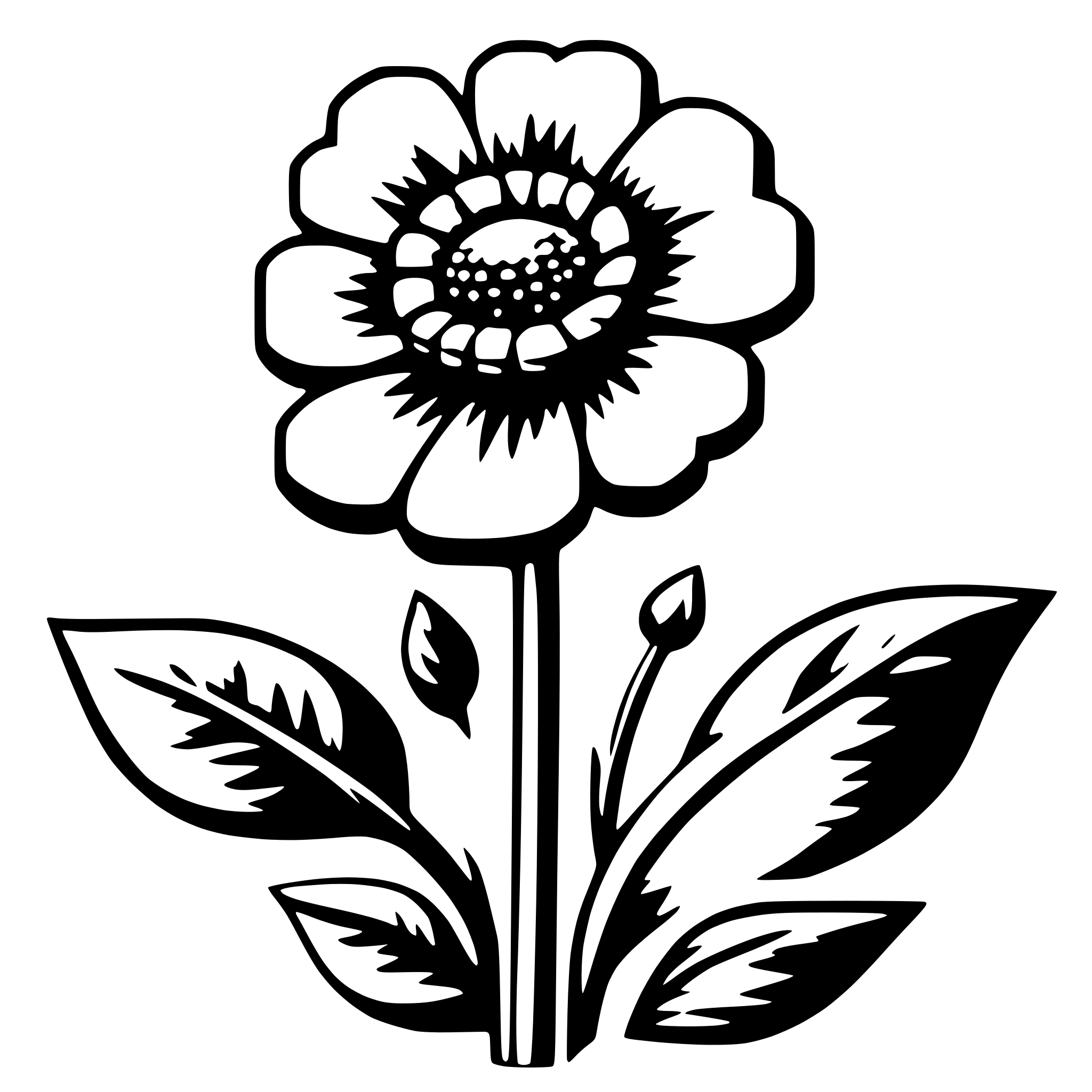 AI-generated SVG of 'a pixelated flower'
