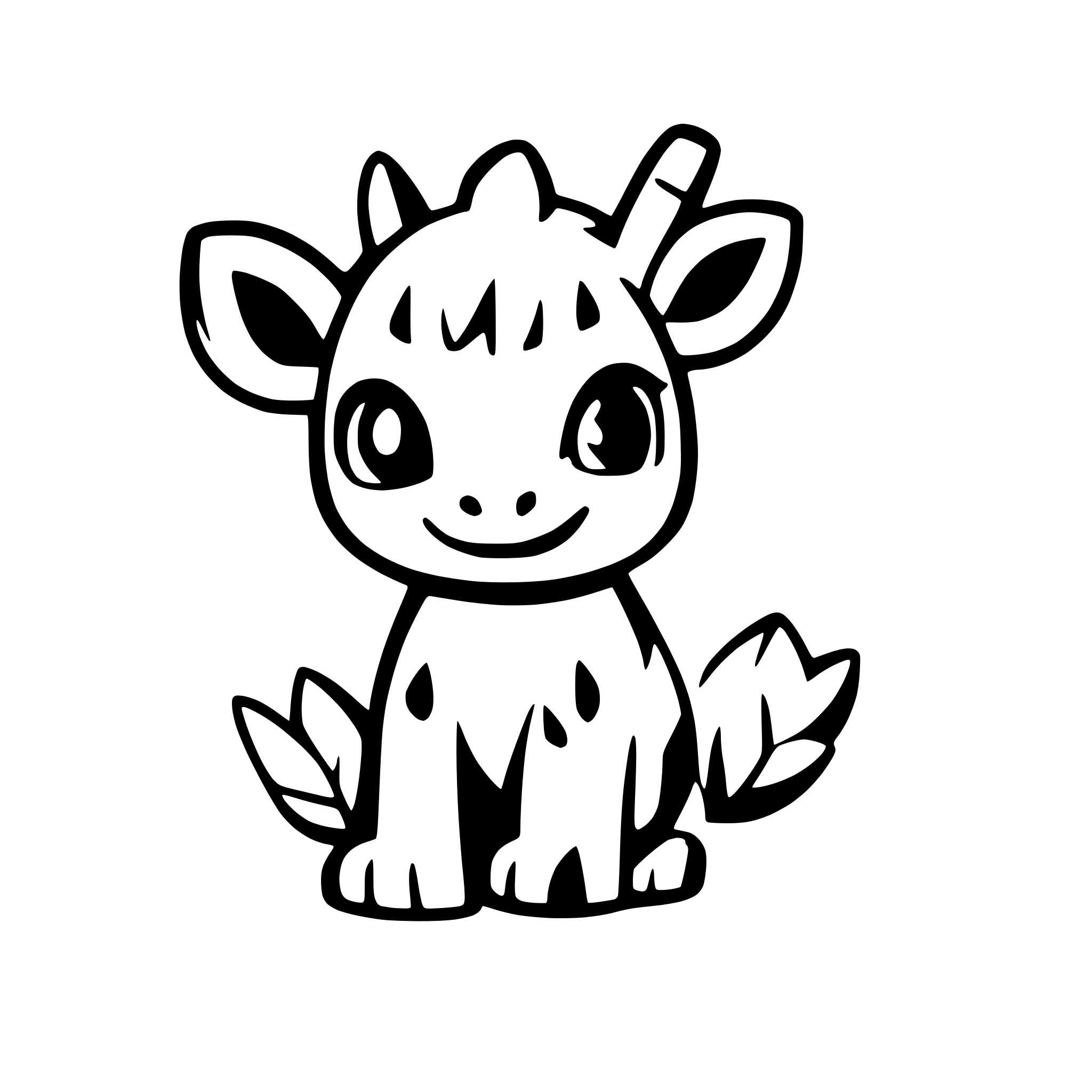 AI-generated SVG of a animal for coloring book