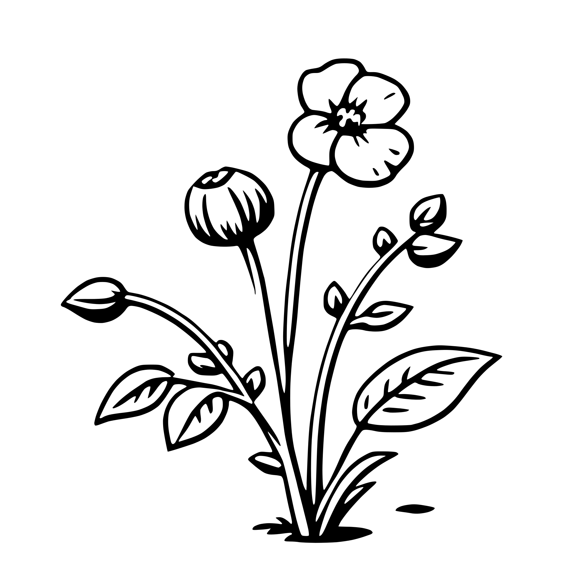 AI-generated SVG of a sweet pea