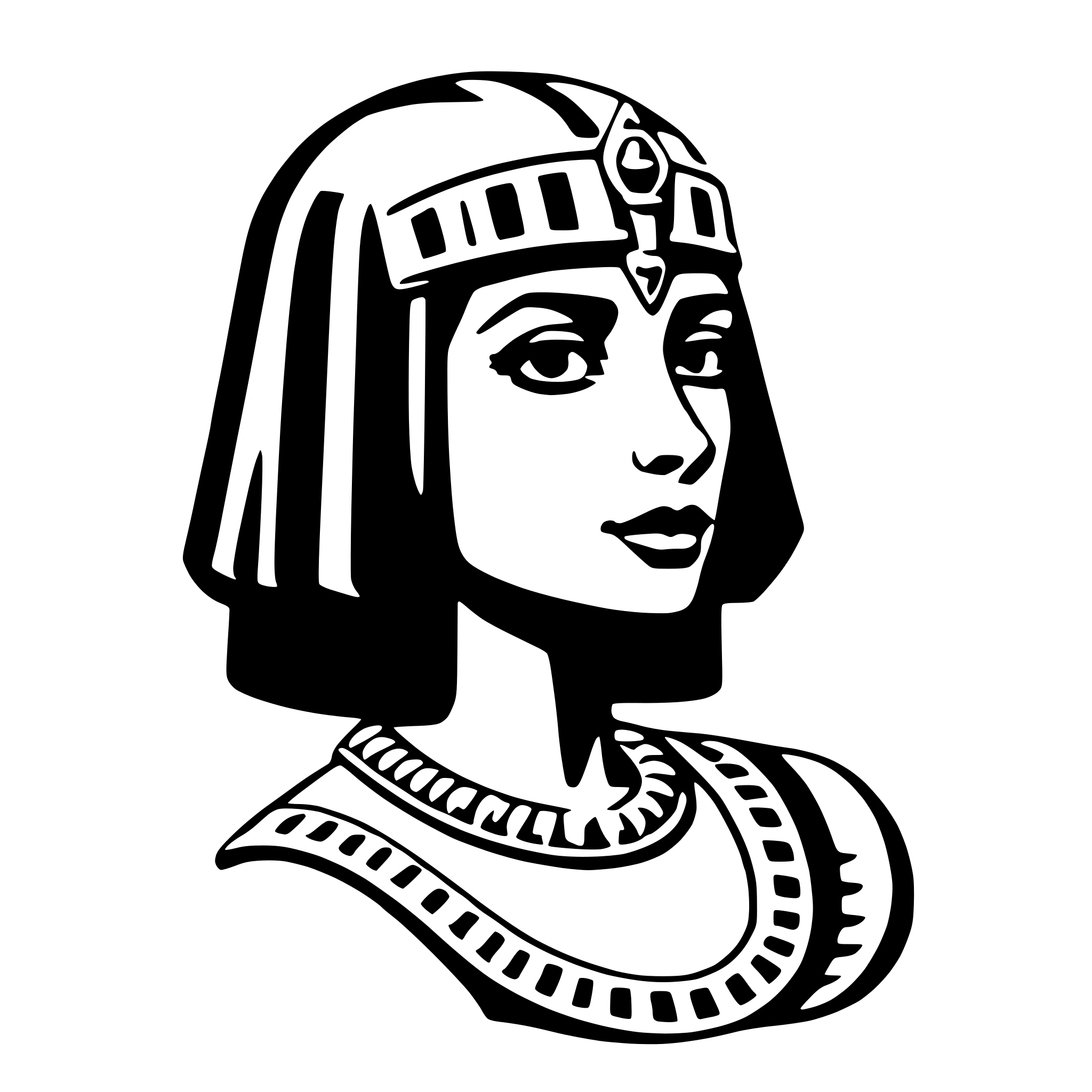AI-generated SVG of a cleopatra