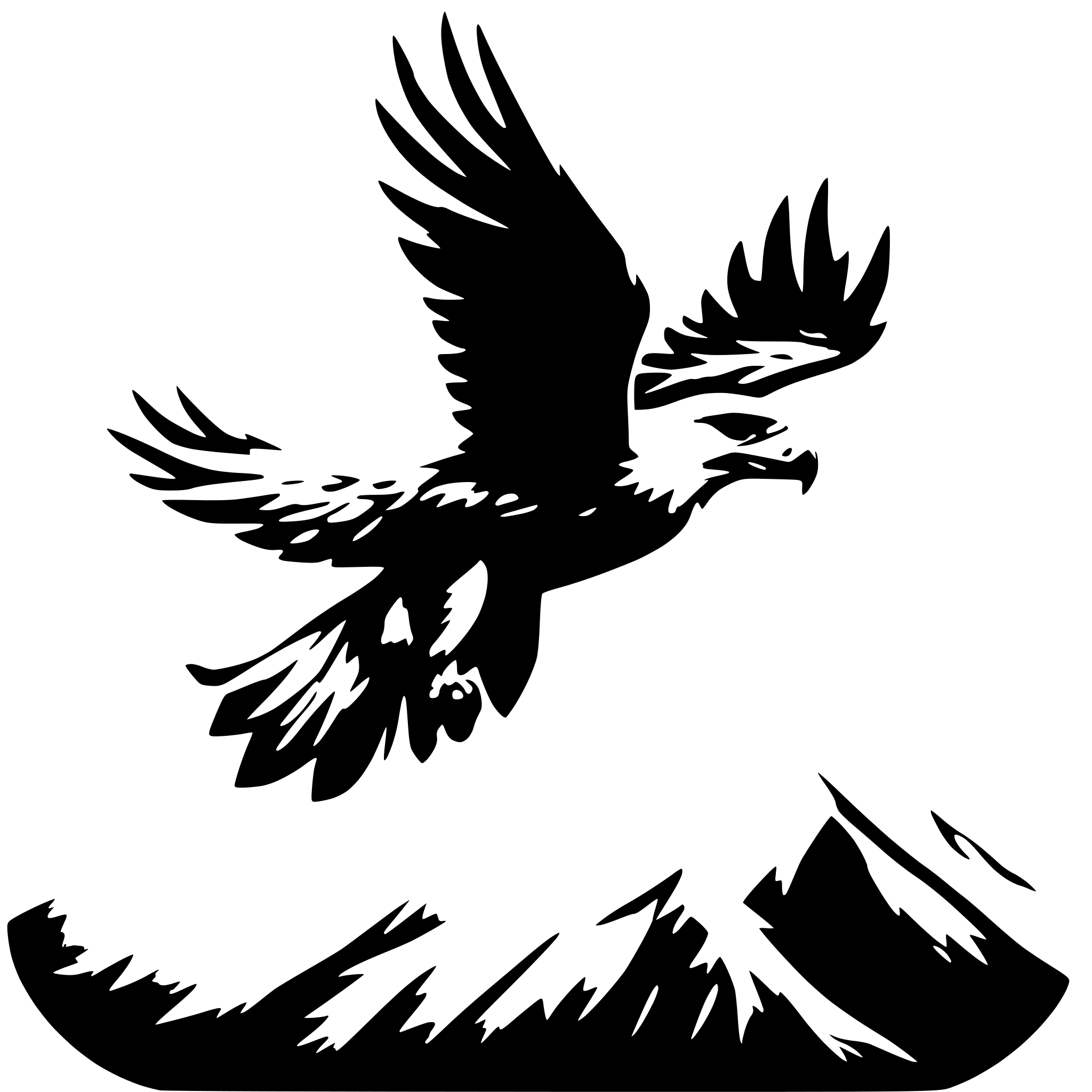 AI-generated SVG of a A majestic eagle soaring above snow-capped mountains AI-generated SVG of a A majestic eagle soaring above snow-capped mountains