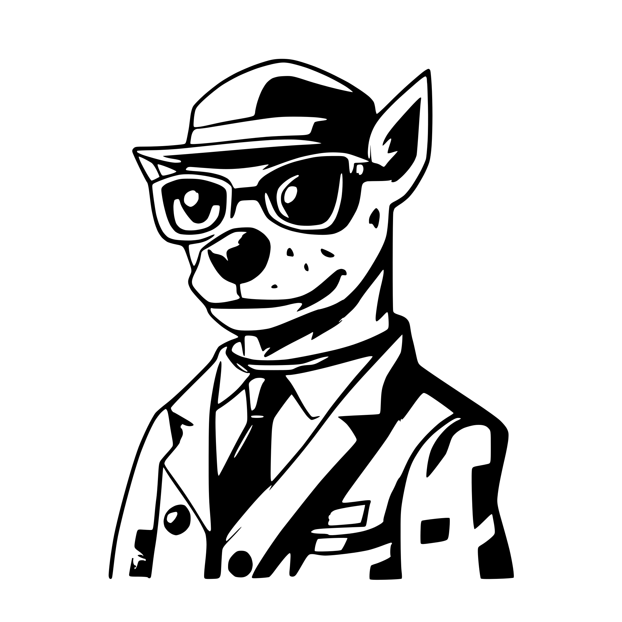 AI-generated SVG of 'Gangster Dog'
