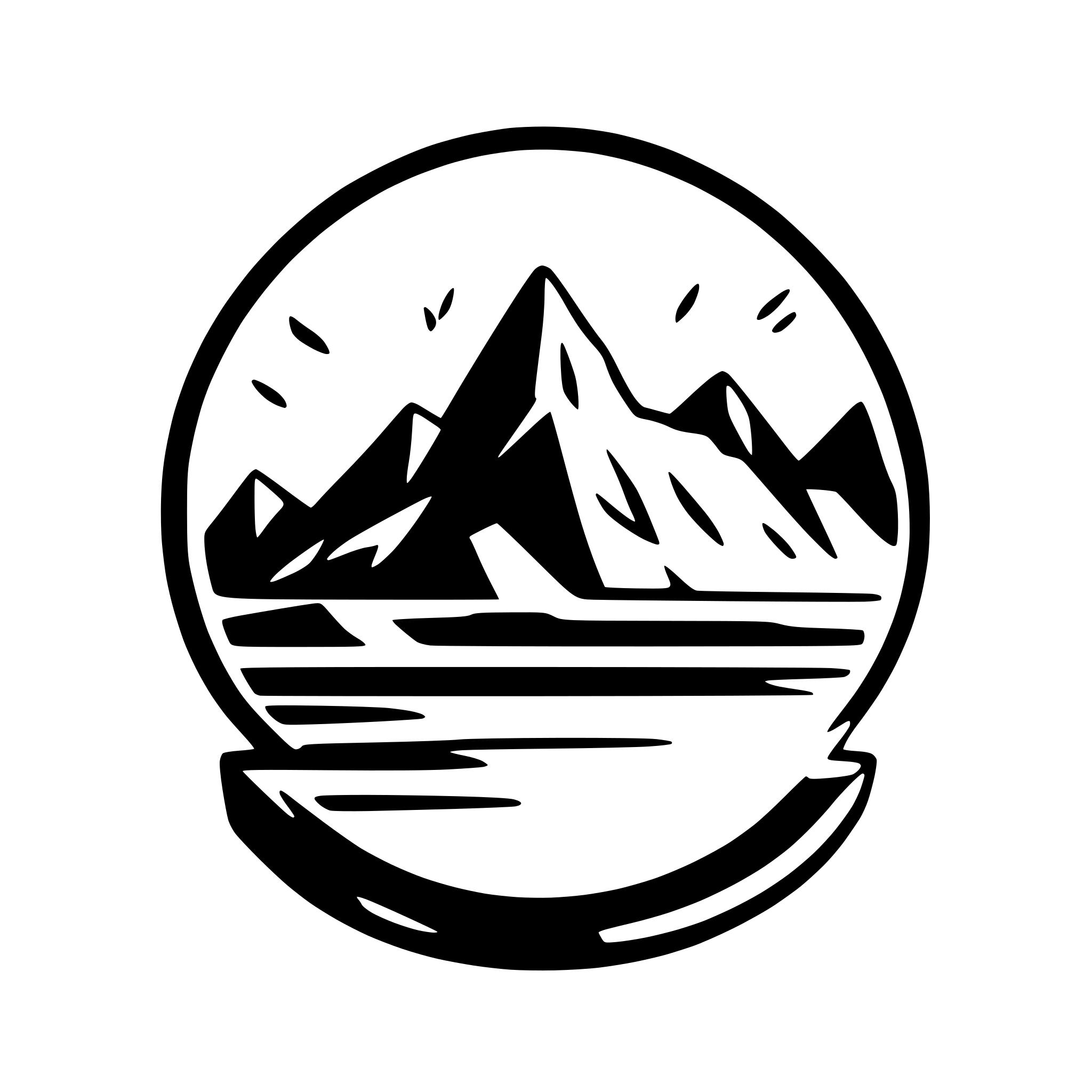 AI-generated SVG of 'Mountain with show'
