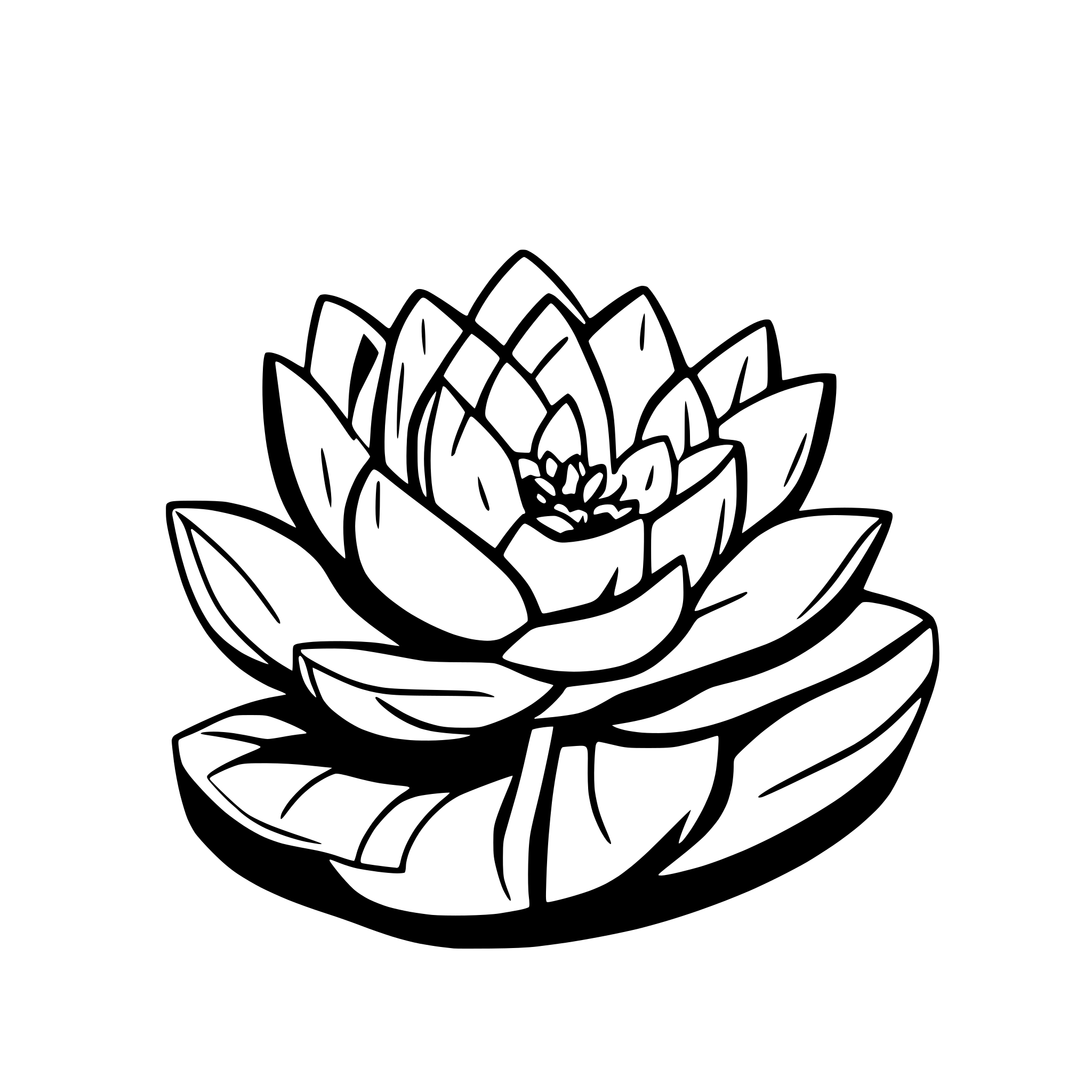 AI-generated SVG of 'water lily flower'