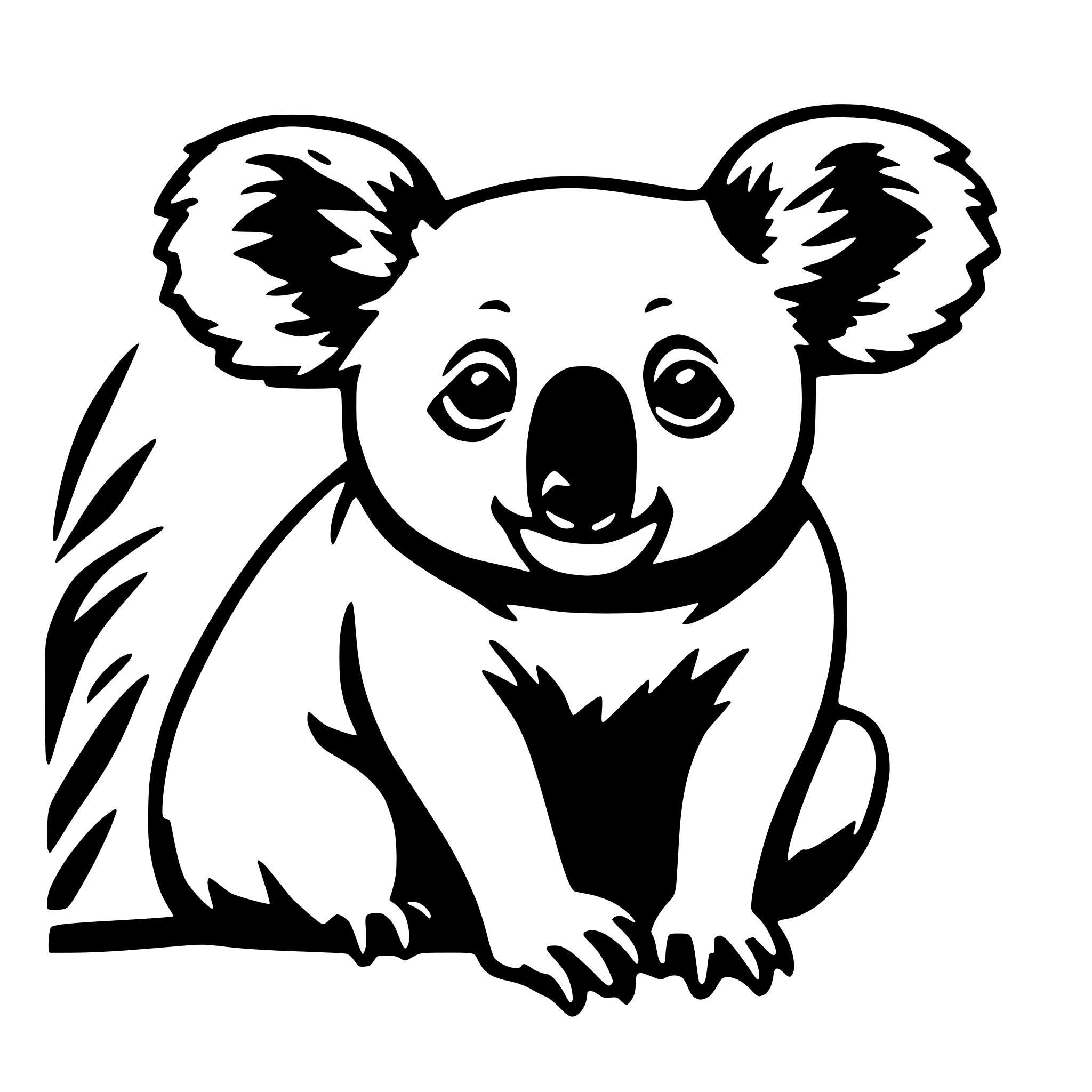 AI-generated SVG of 'koala'