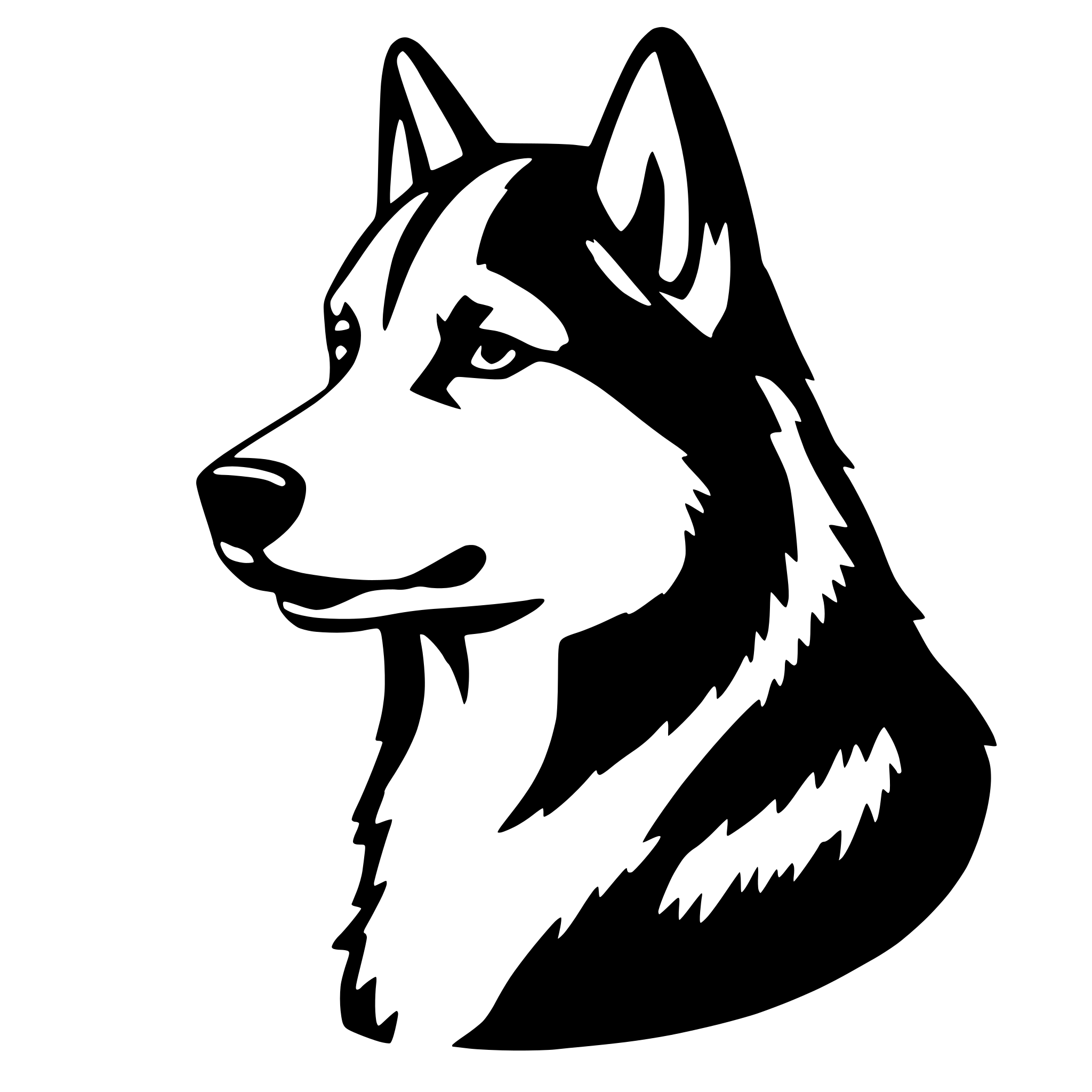 AI-generated SVG of 'husky dog'