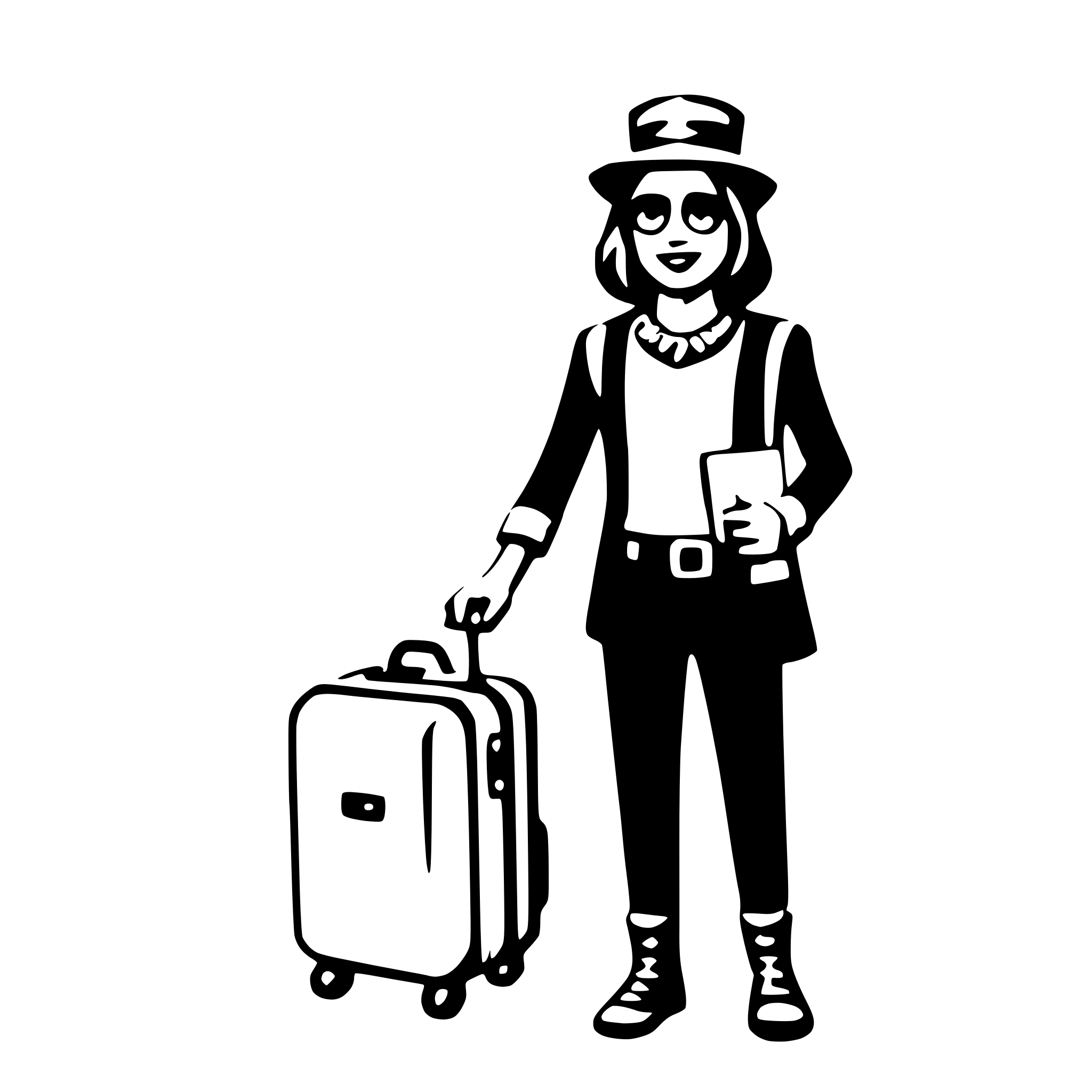AI-generated SVG of 'travel agent'
