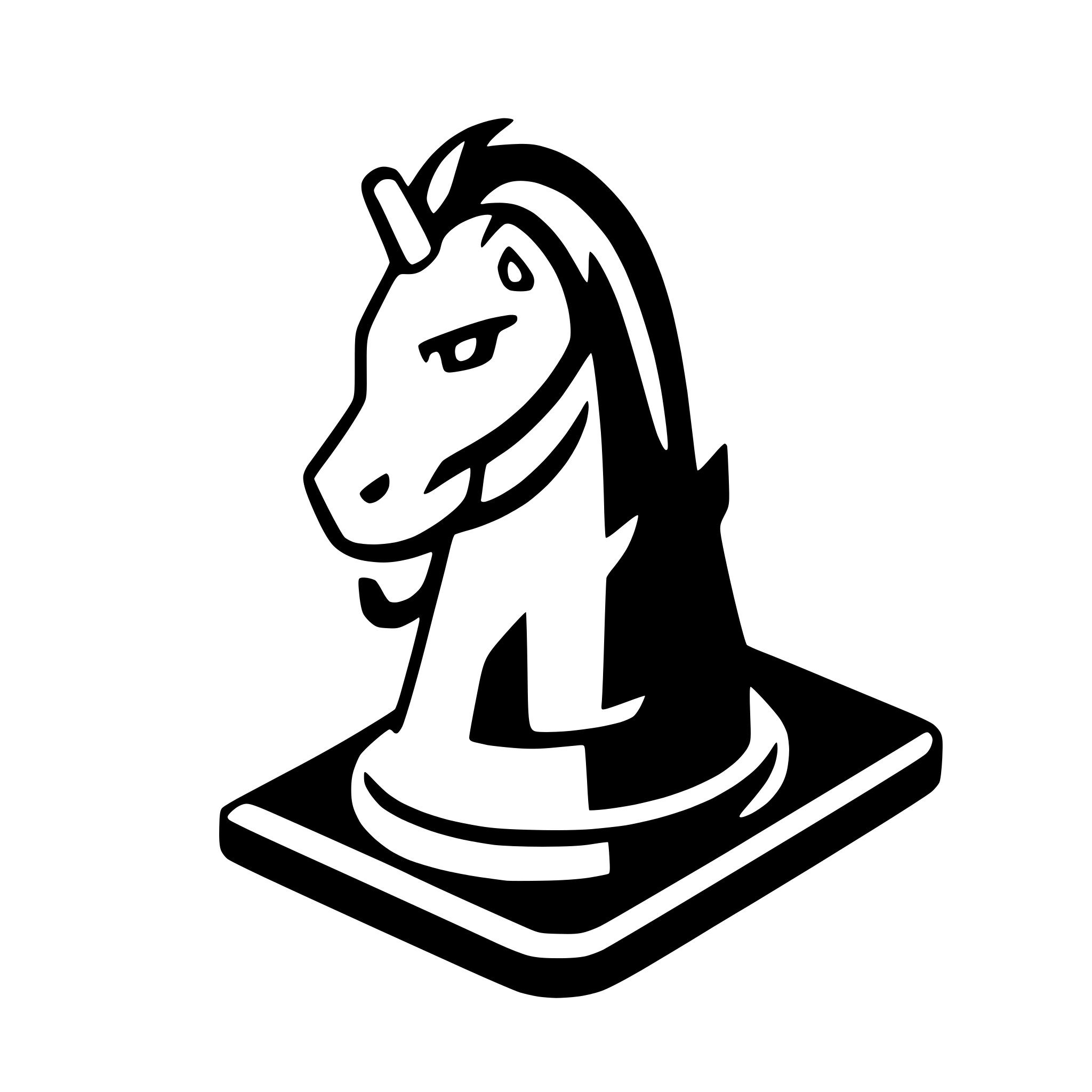 AI-generated SVG of 'chess knight on board'